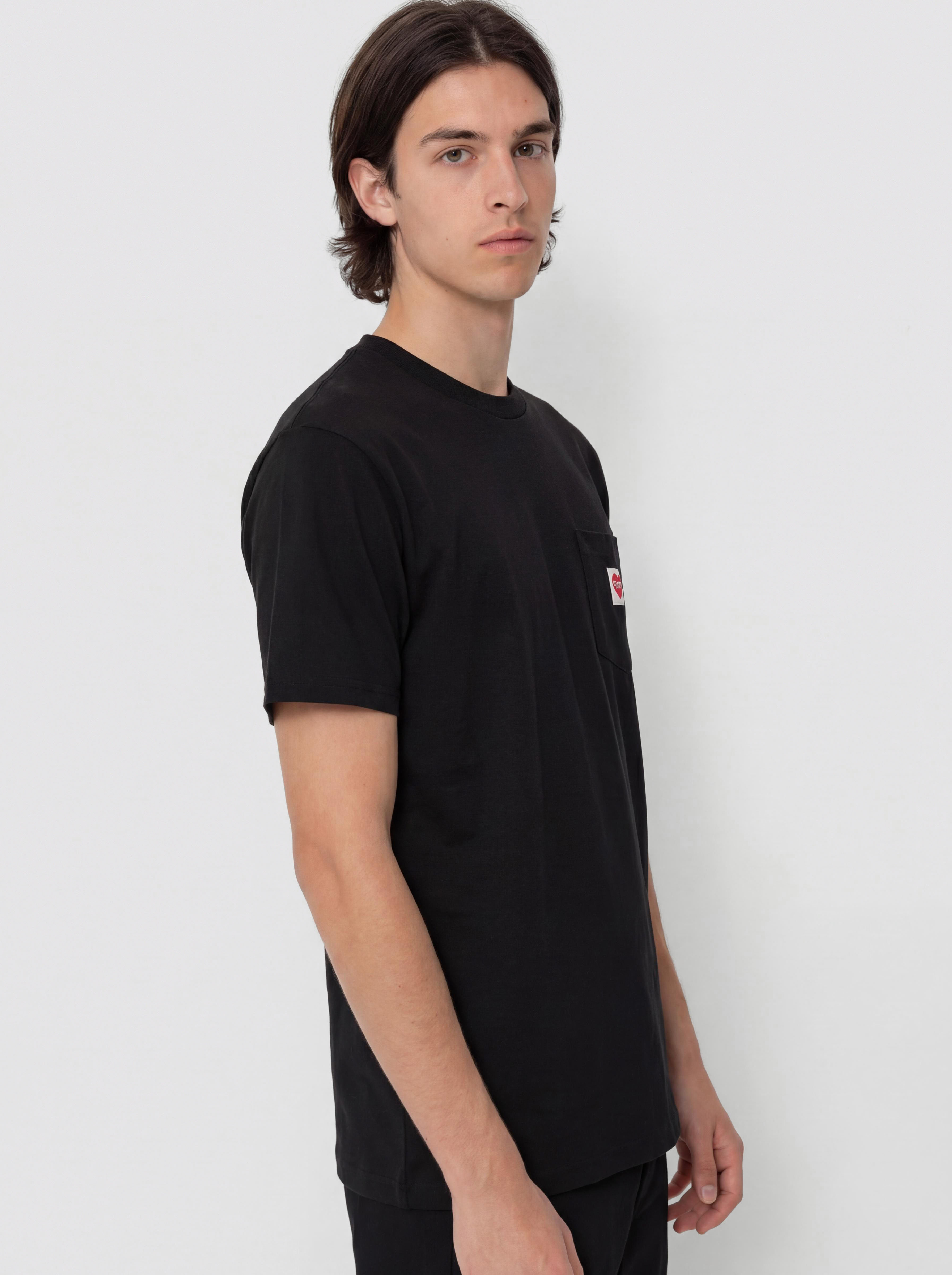 Carhartt WIP Pocket Heart T-Shirt - black (black/red)