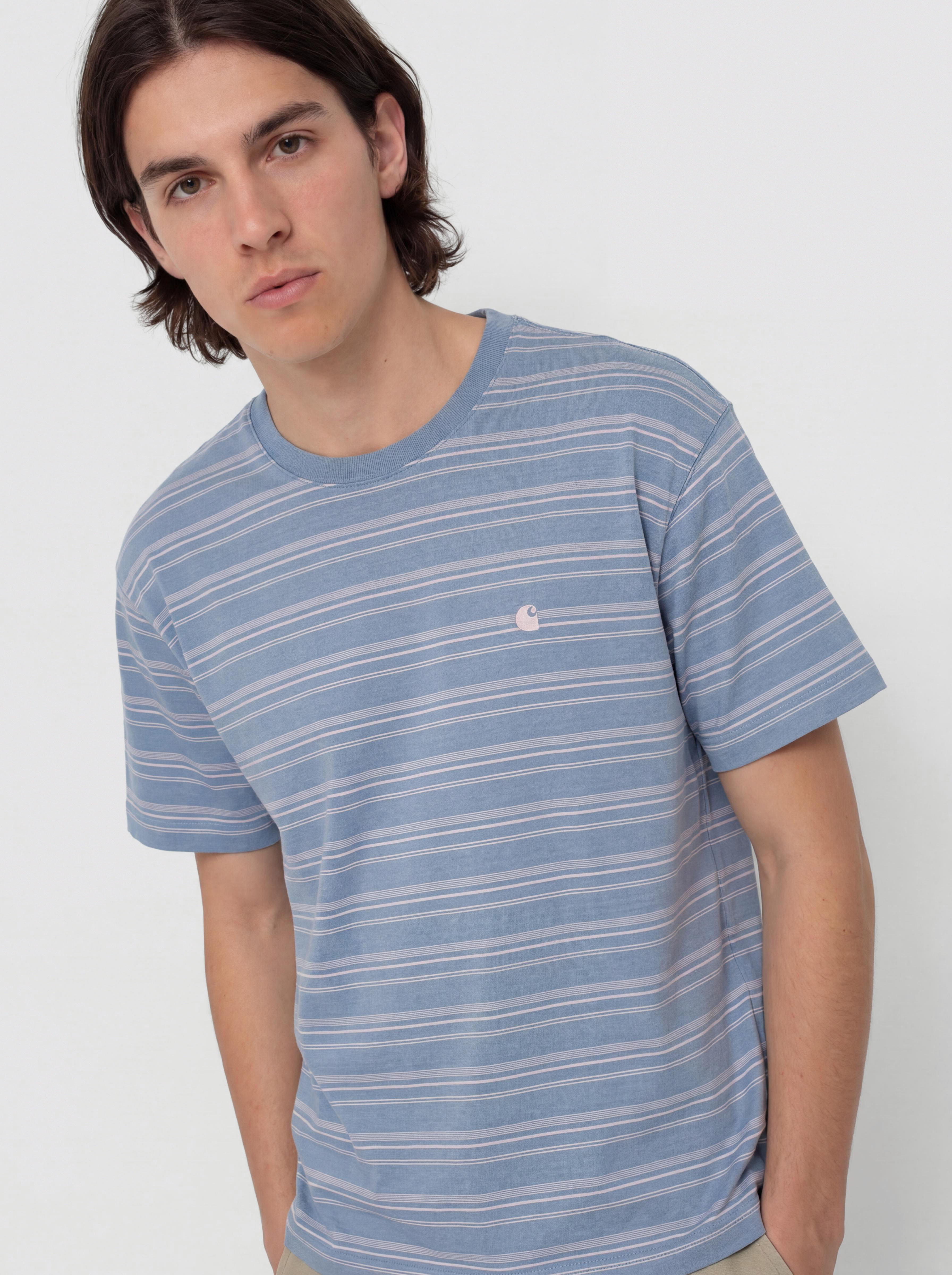 Carhartt WIP Brodine T-Shirt (brodine stripe/sorrent/indigo overdyed)