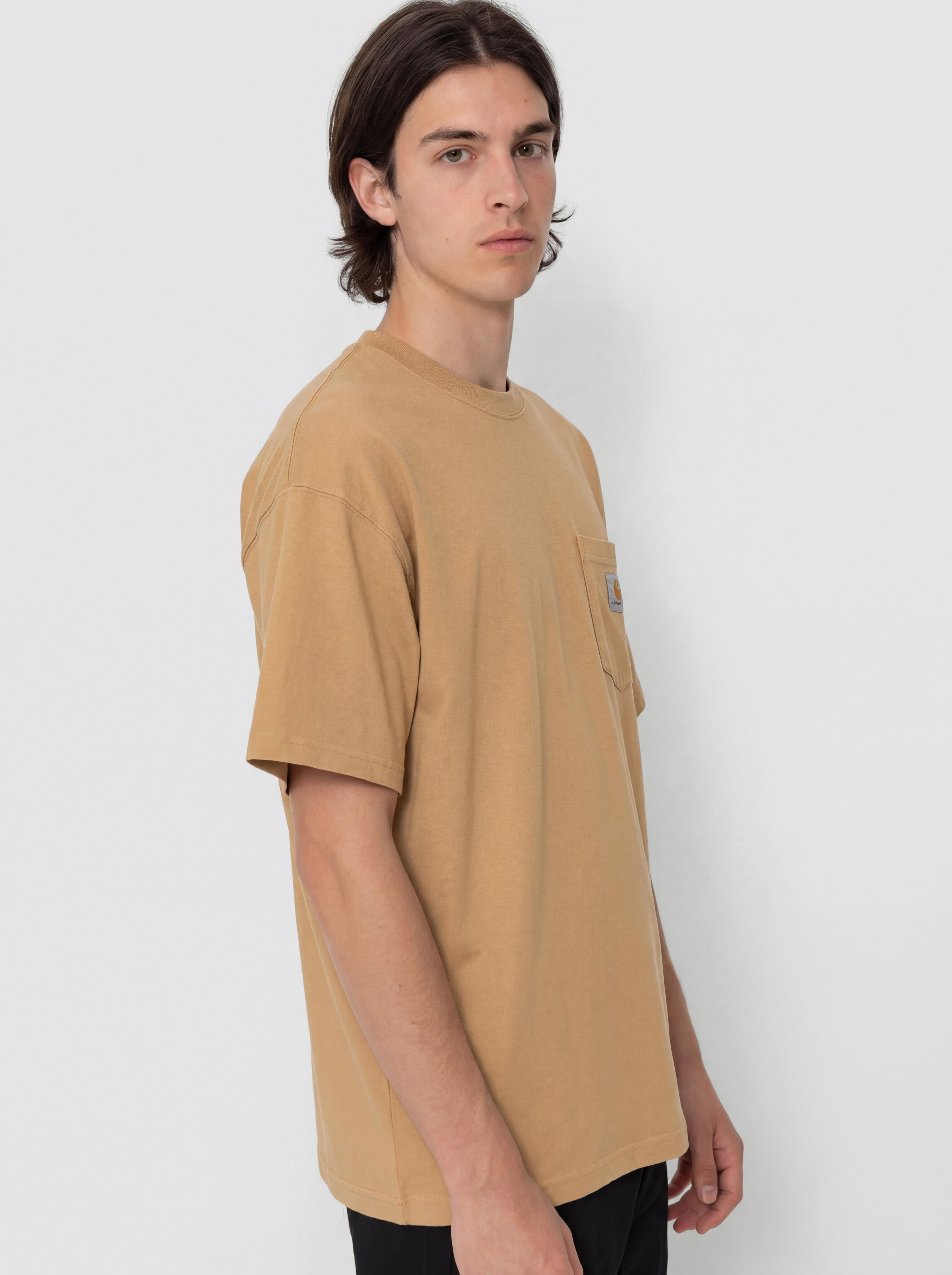 Carhartt WIP Hudson Pocket T-shirt (dusty h brown/chalk wash)