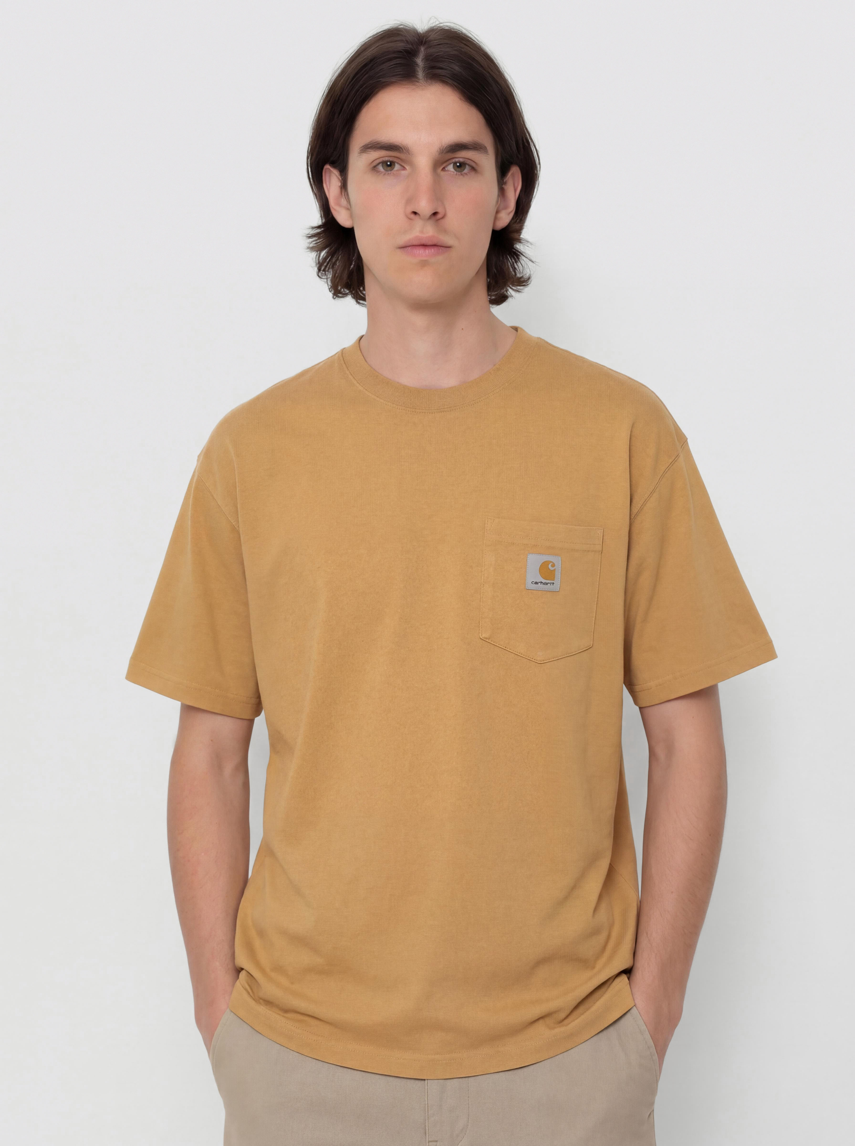 Carhartt WIP Hudson Pocket T-shirt (dusty h brown/chalk wash)