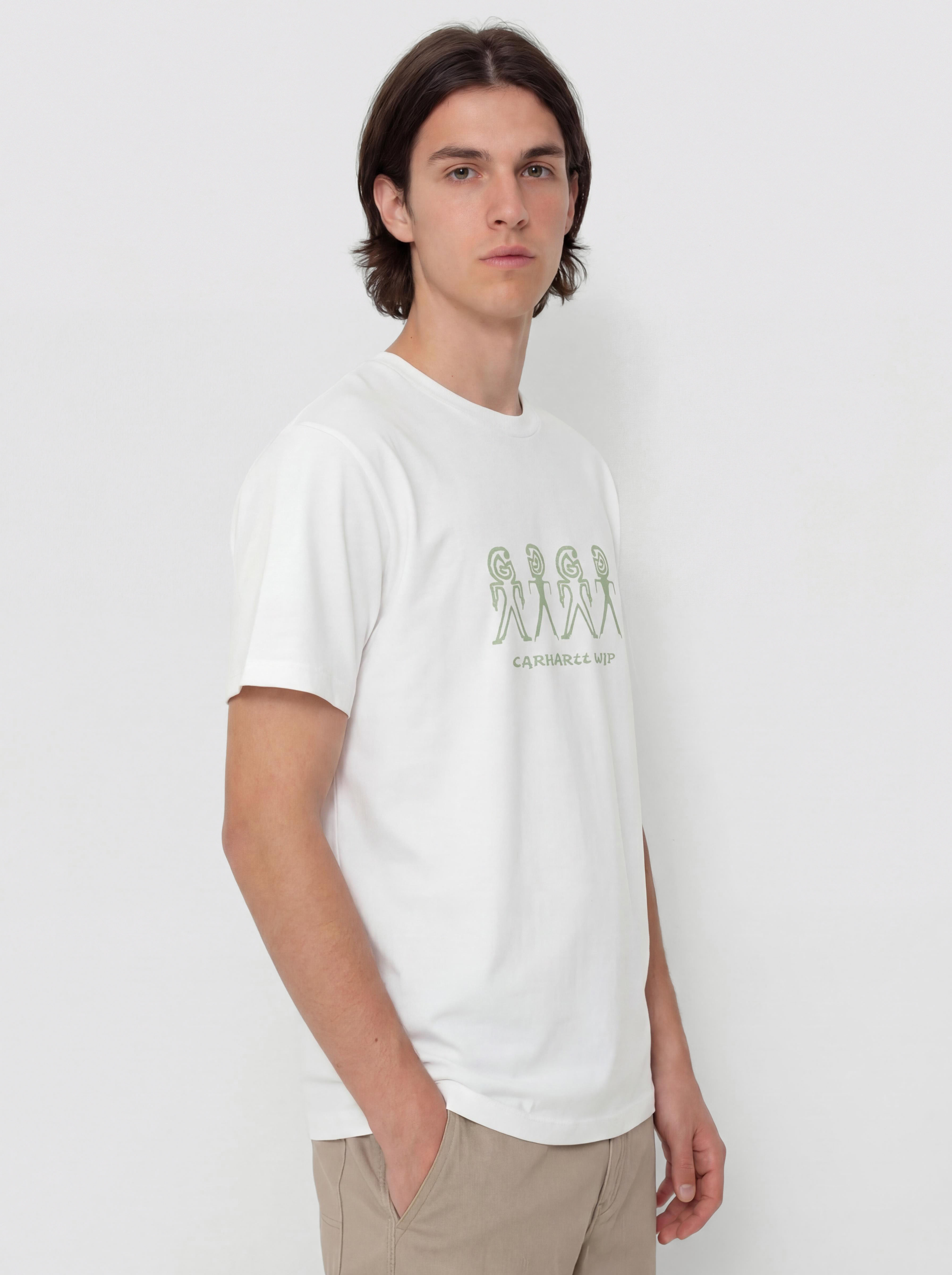Carhartt WIP Terrestrial T-Shirt (white/pale olive/pigment garment dyed)
