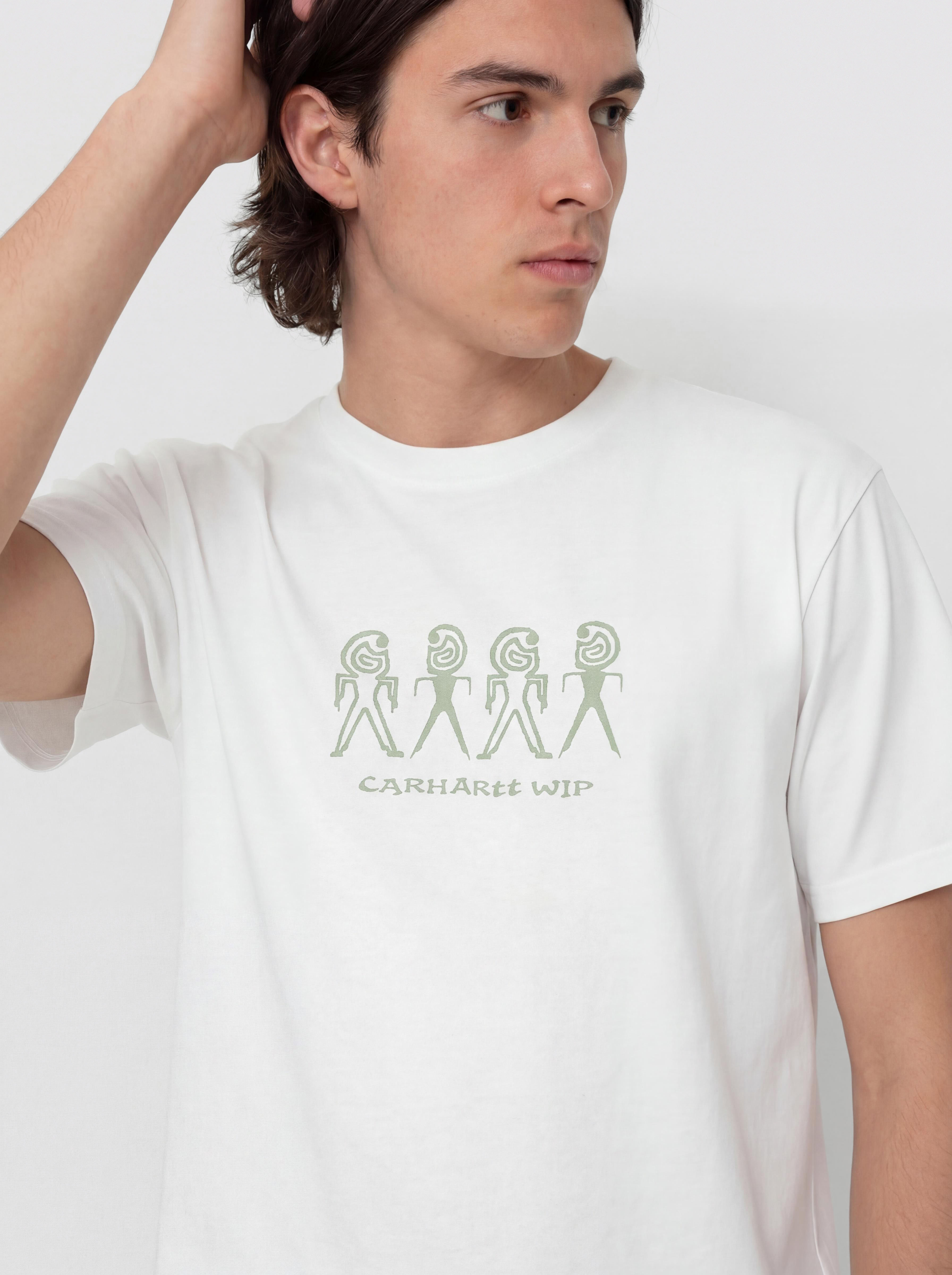 Carhartt WIP Terrestrial T-Shirt (white/pale olive/pigment garment dyed)