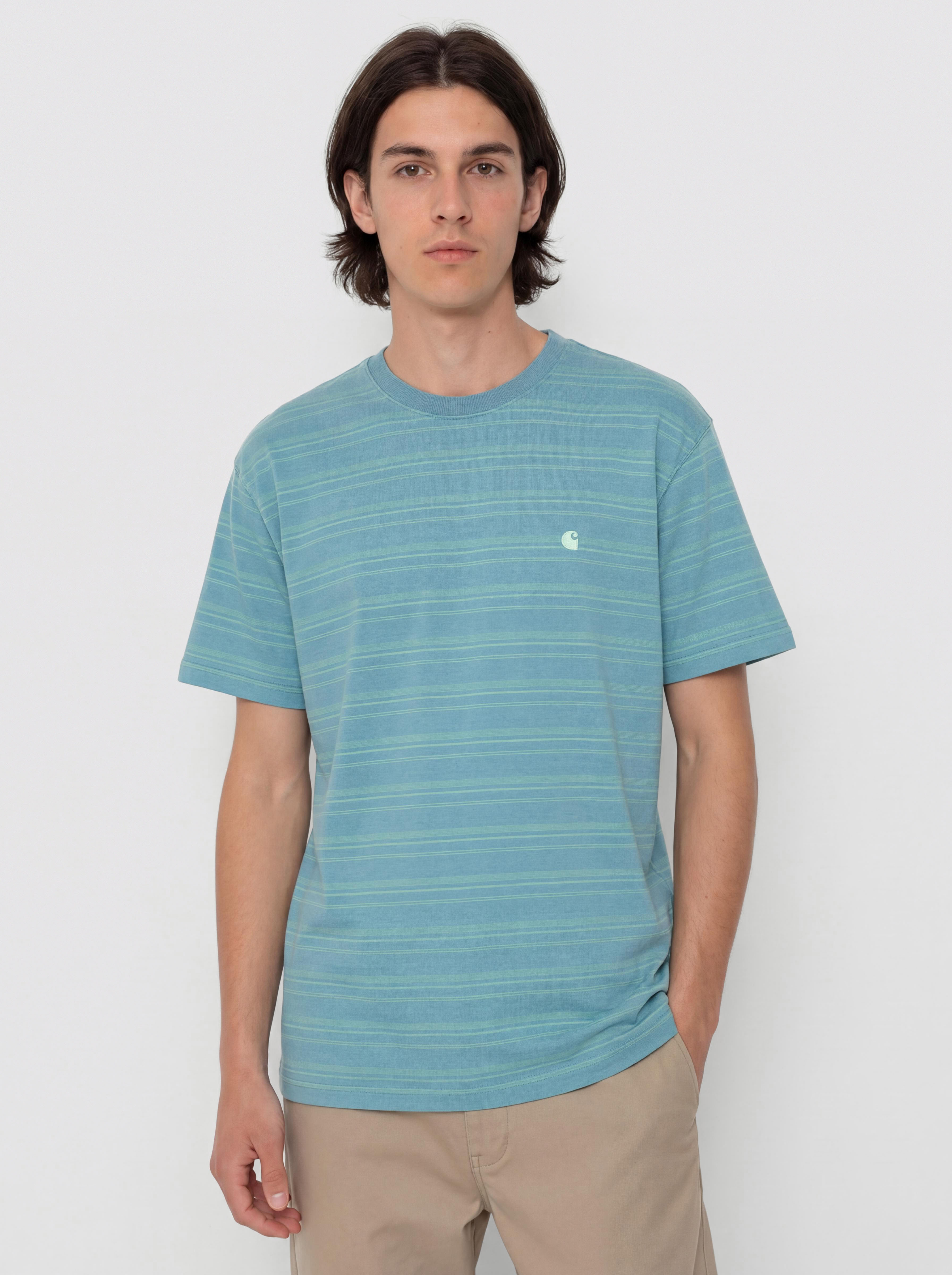 Carhartt WIP Brodine T-Shirt (brodine stripe/saguaro/indigo overdyed)