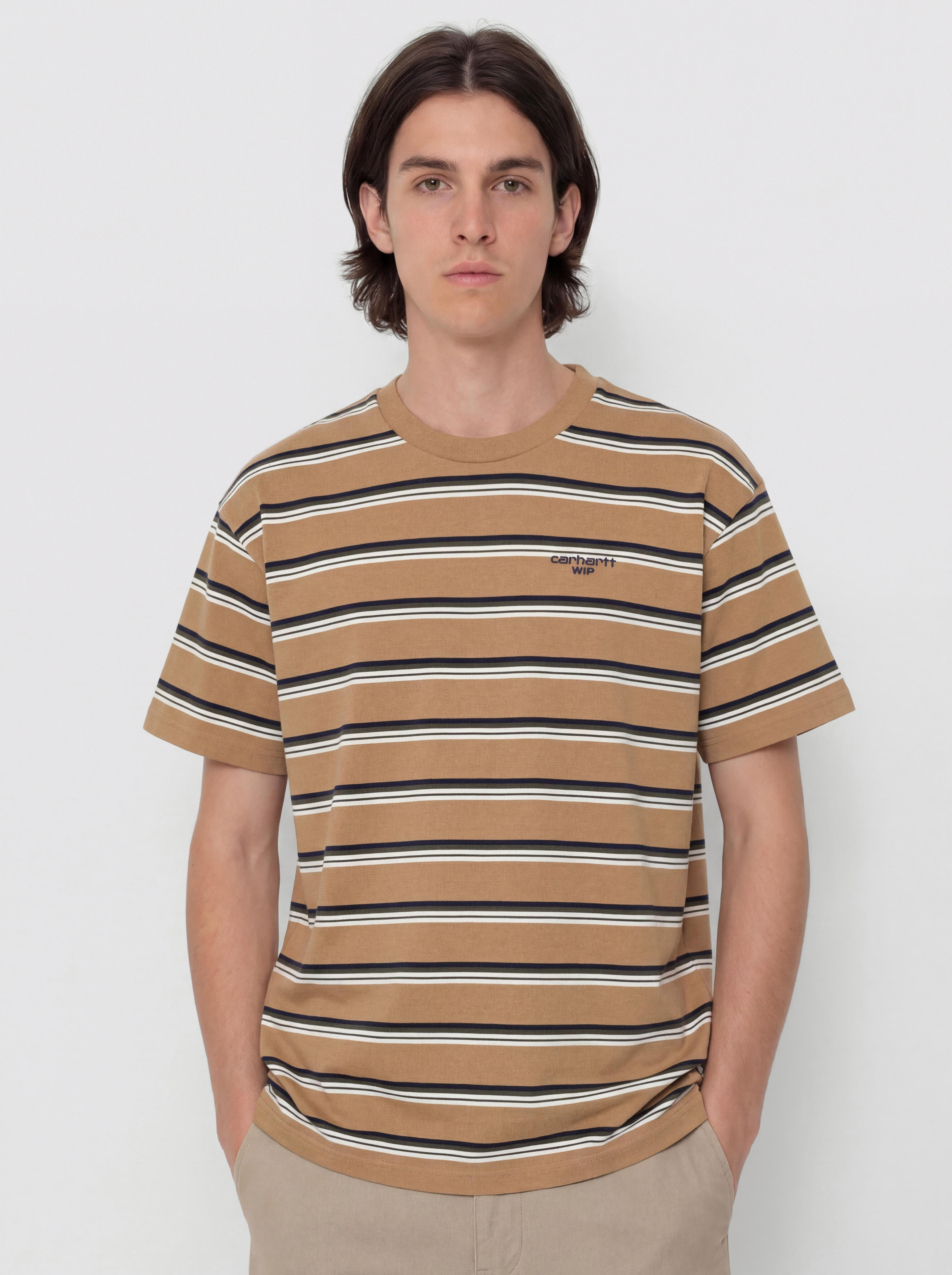 Carhartt WIP Holm T-Shirt (holm stripe/peanut)