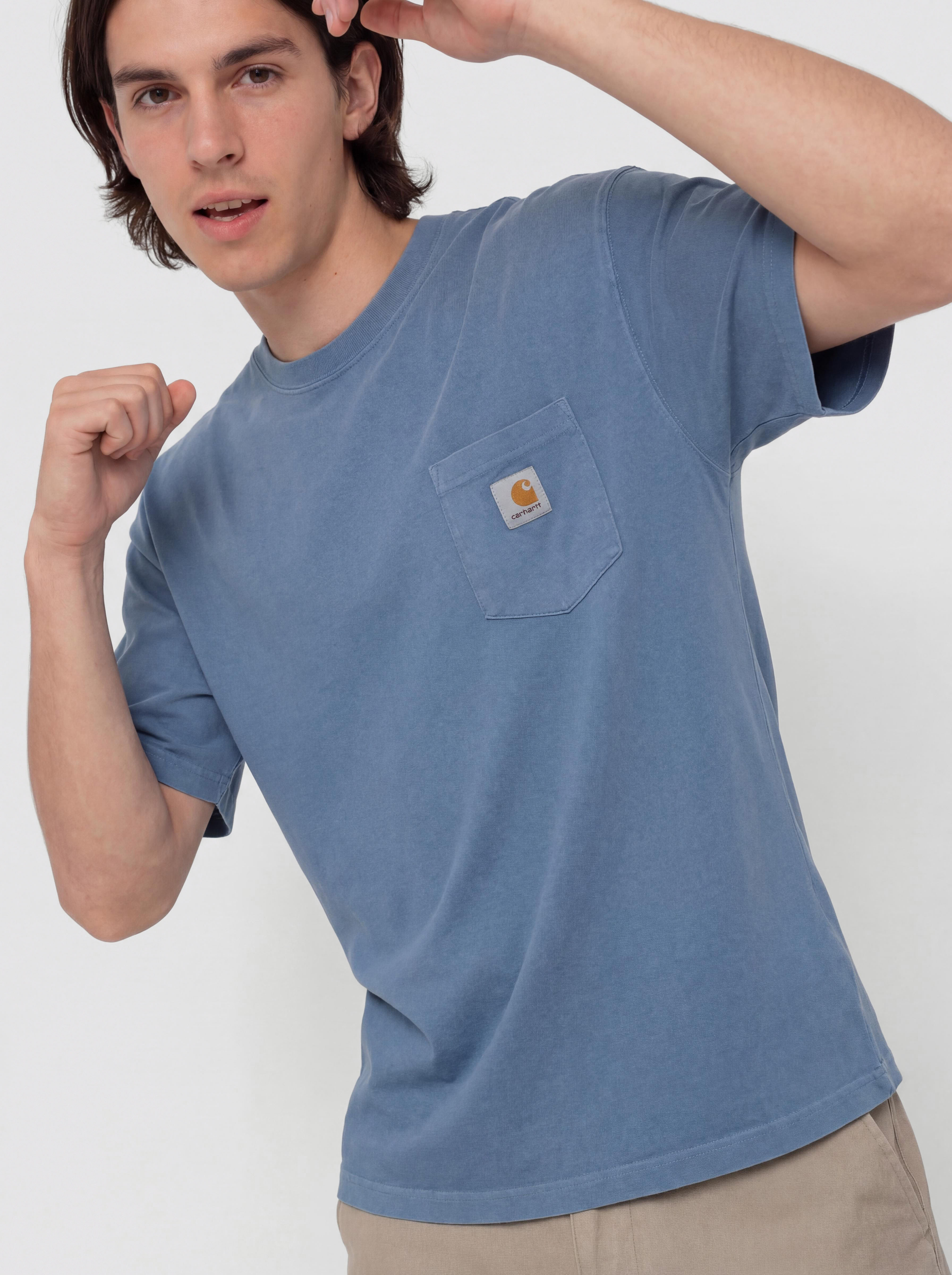 Carhartt WIP Hudson Pocket T-Shirt (sorrent/chalk wash)