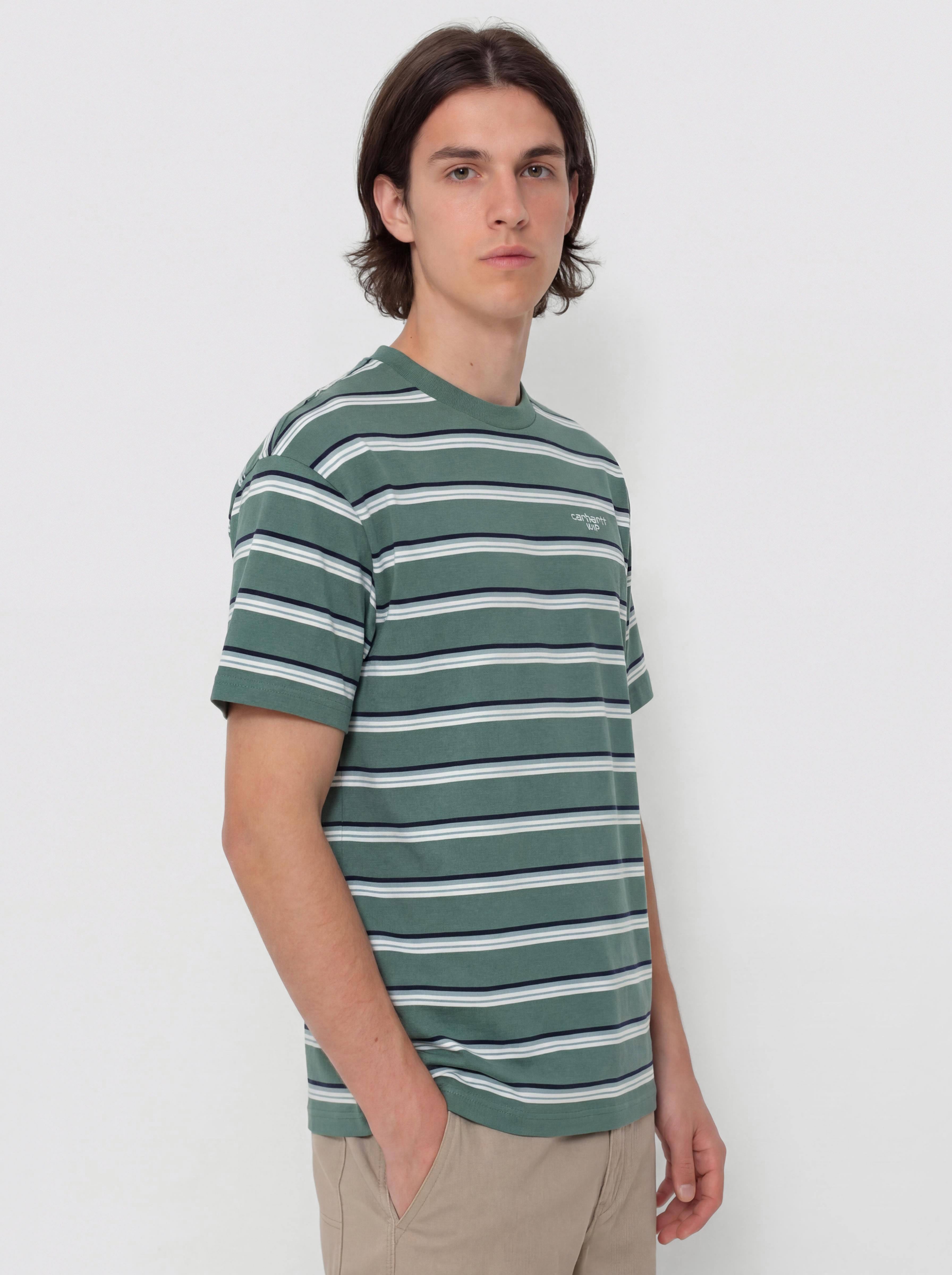 Carhartt WIP Holm T-Shirt (holm stripe/silver pine)