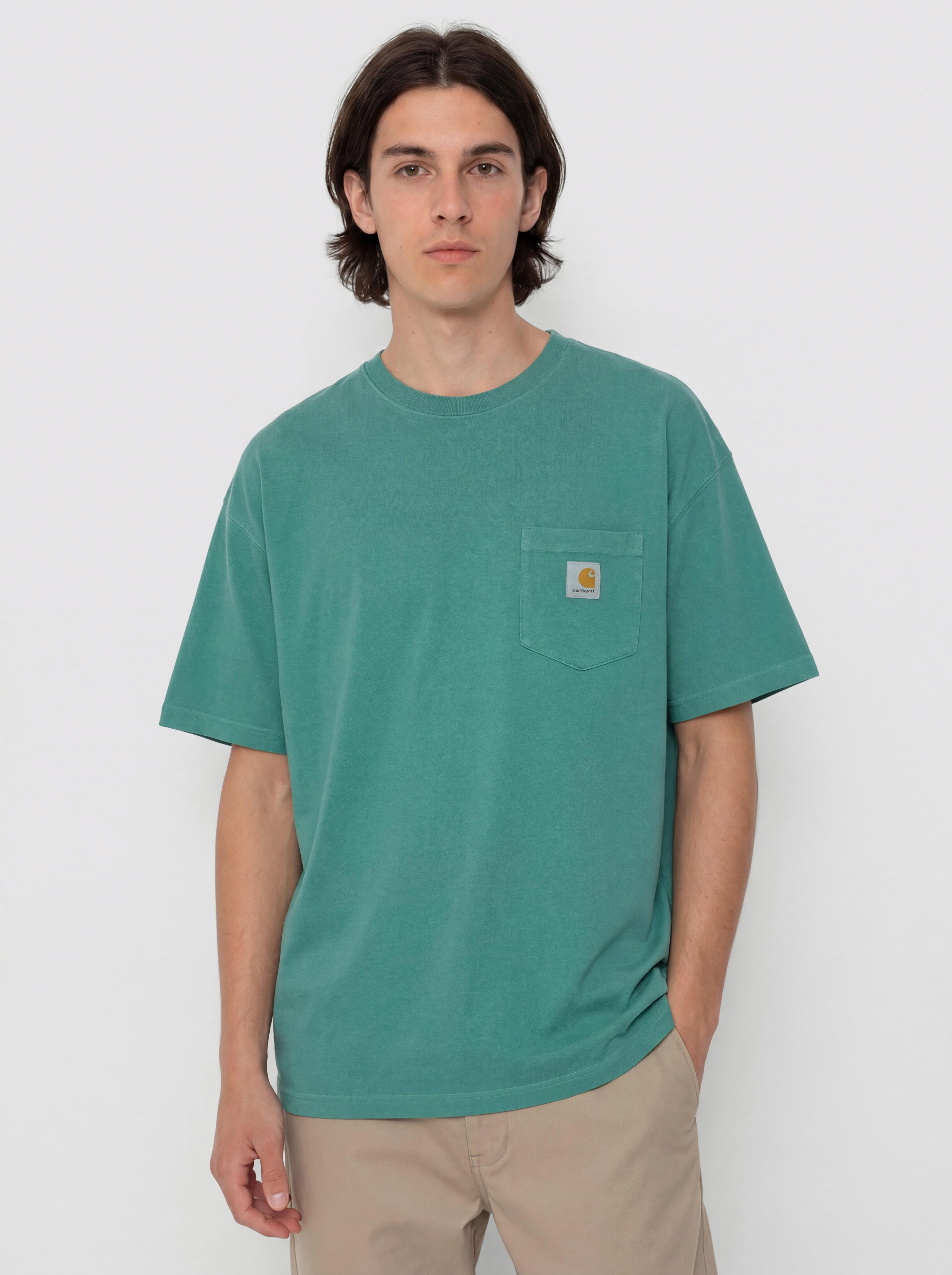 Carhartt WIP Hudson Pocket T-shirt - green (saguaro/chalk wash)