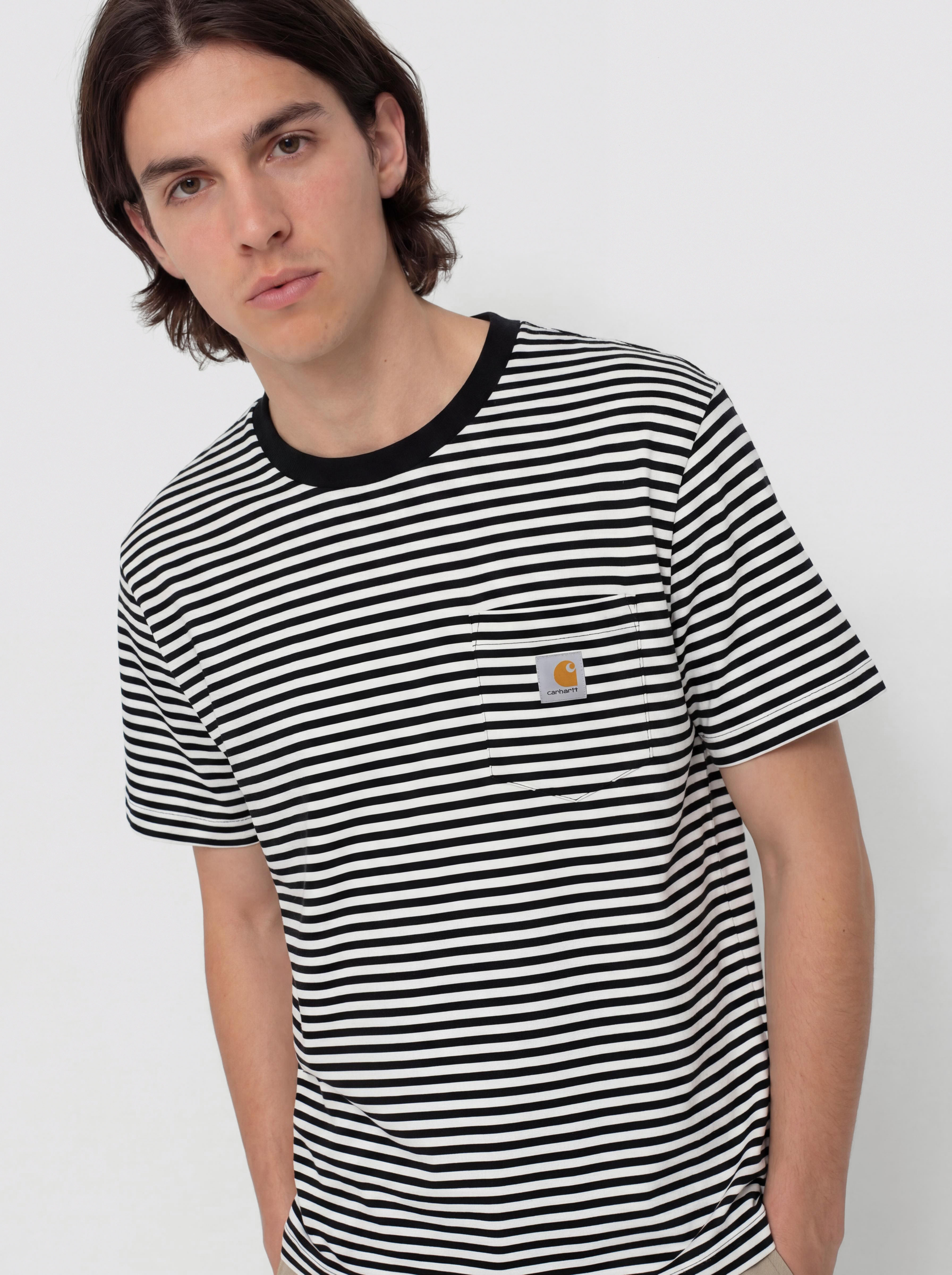 Carhartt WIP Verner Pocket T-Shirt (verner stripe/black/wax)