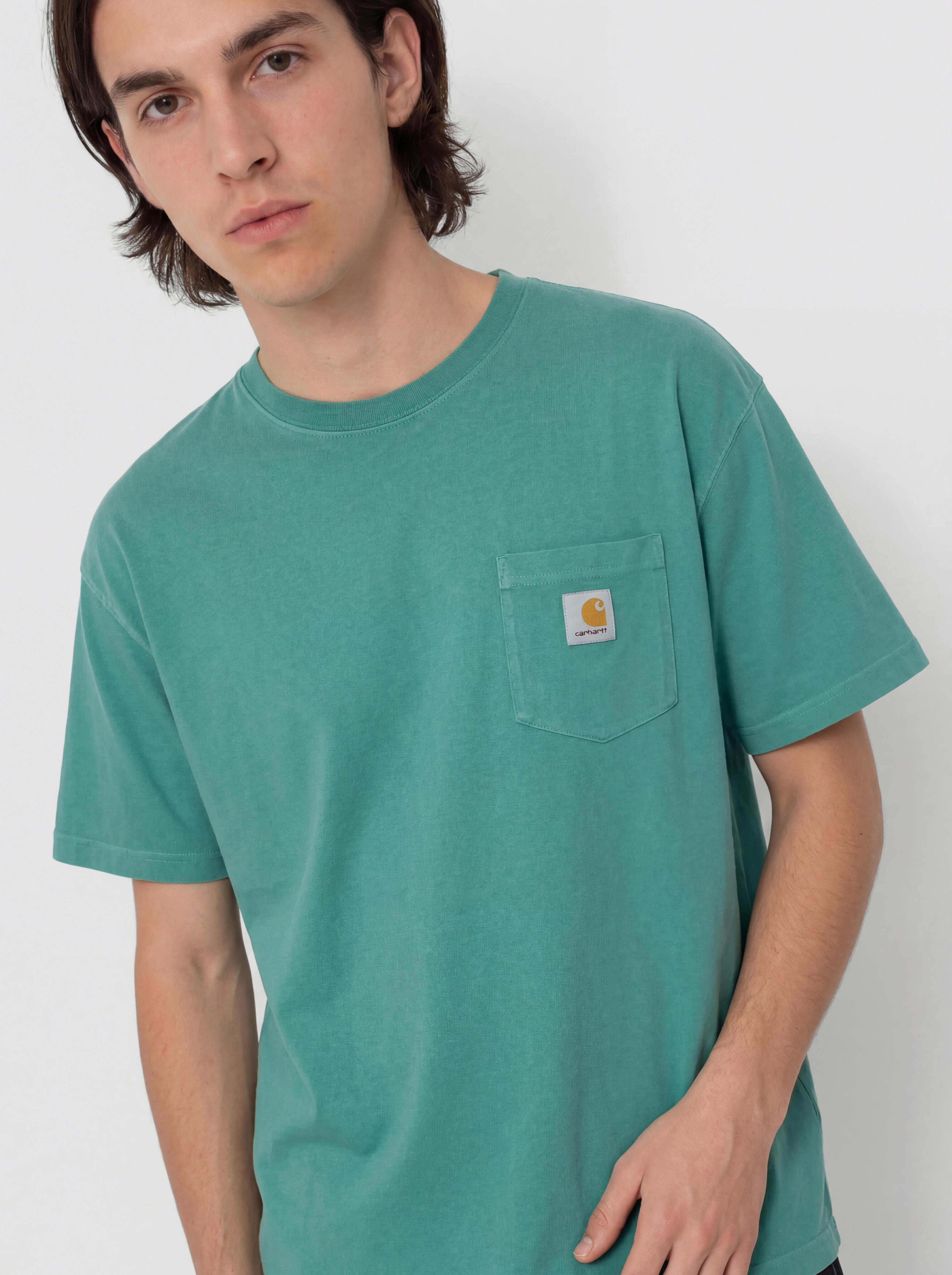 Carhartt WIP Hudson Pocket T-shirt - green (saguaro/chalk wash)