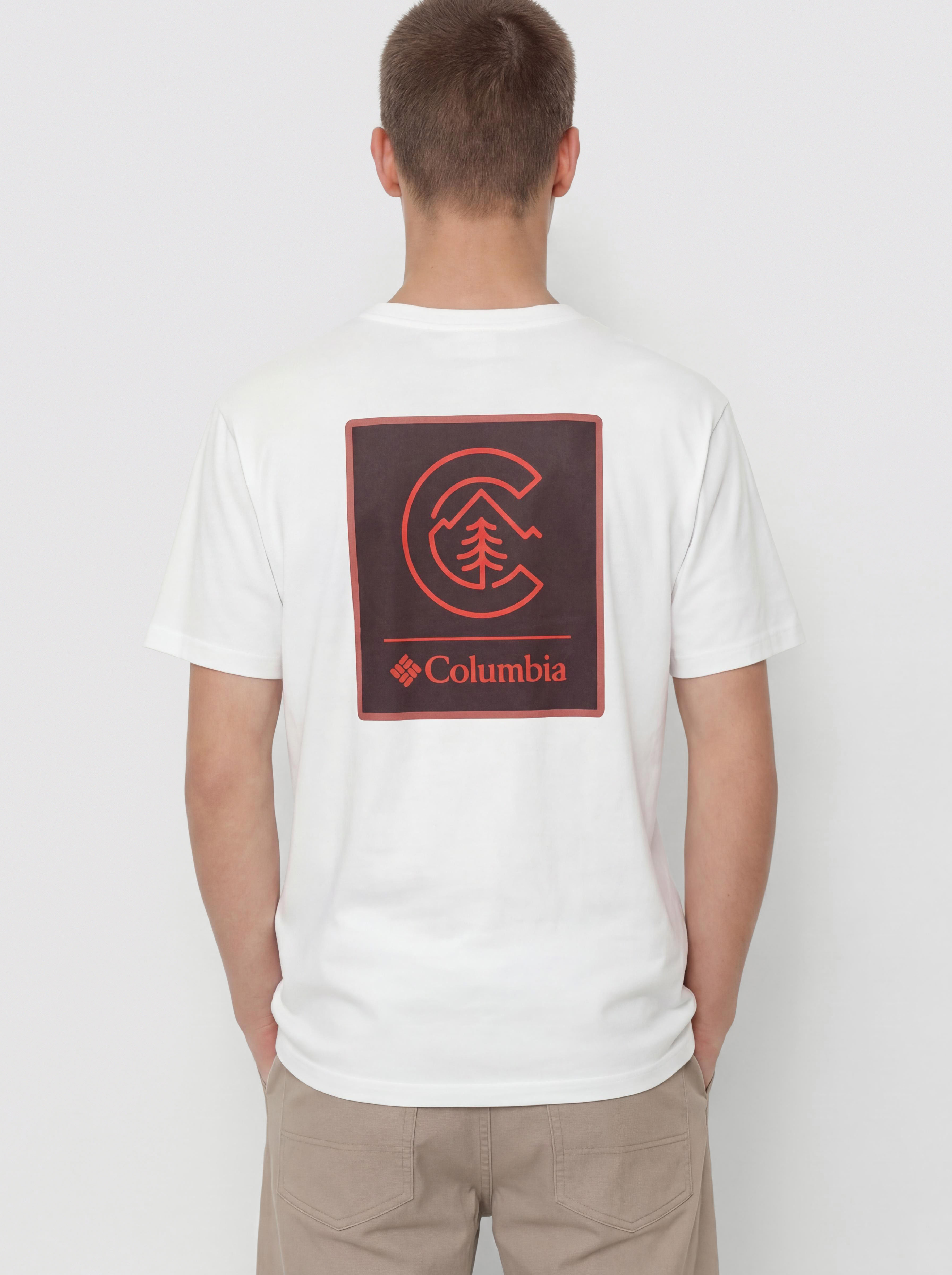 Columbia CSC Logo Back T-Shirt (white/linework c badge)
