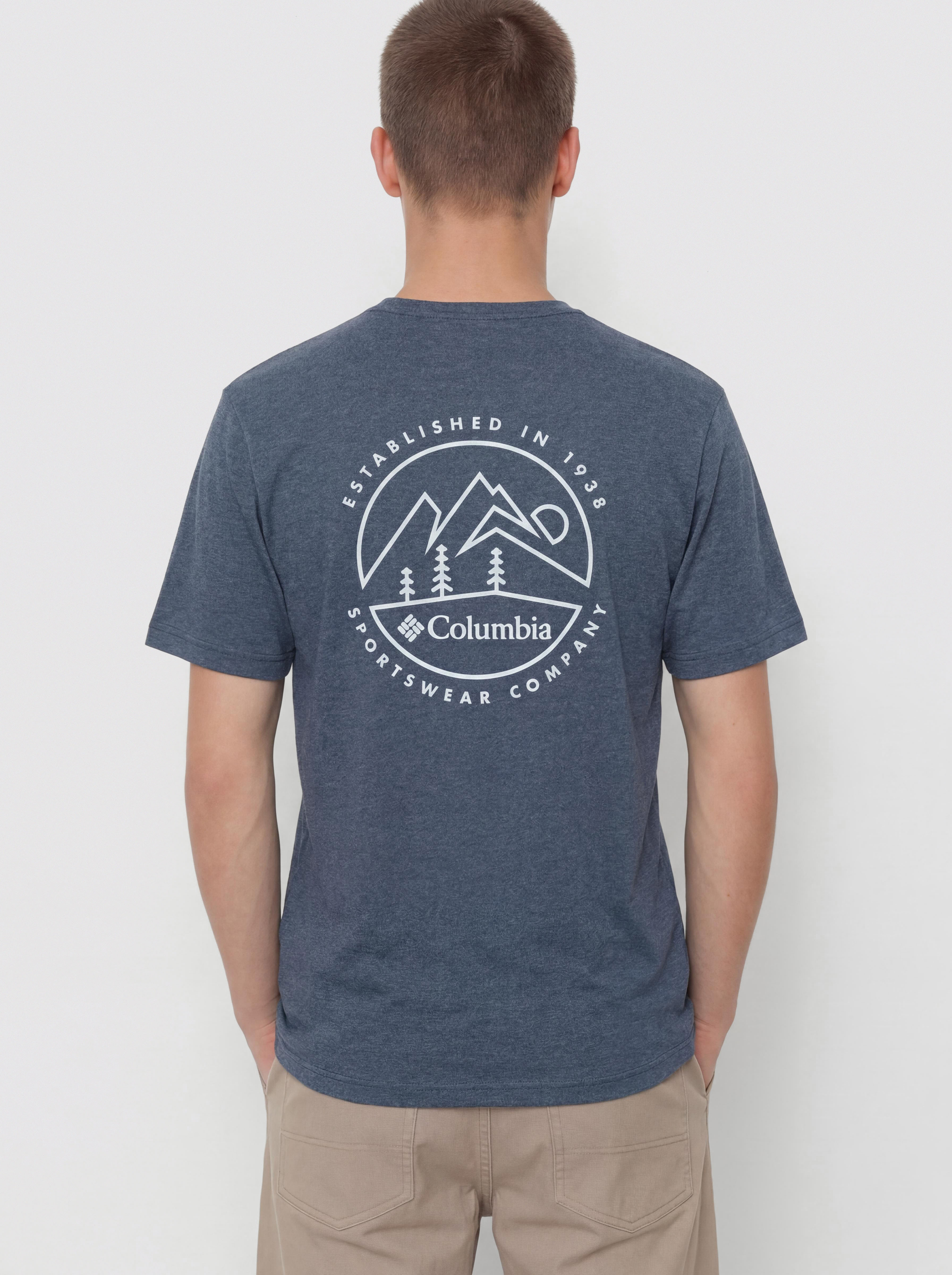 Columbia Parsons Point SS Back Graphic T-Shirt (collegiate navy)
