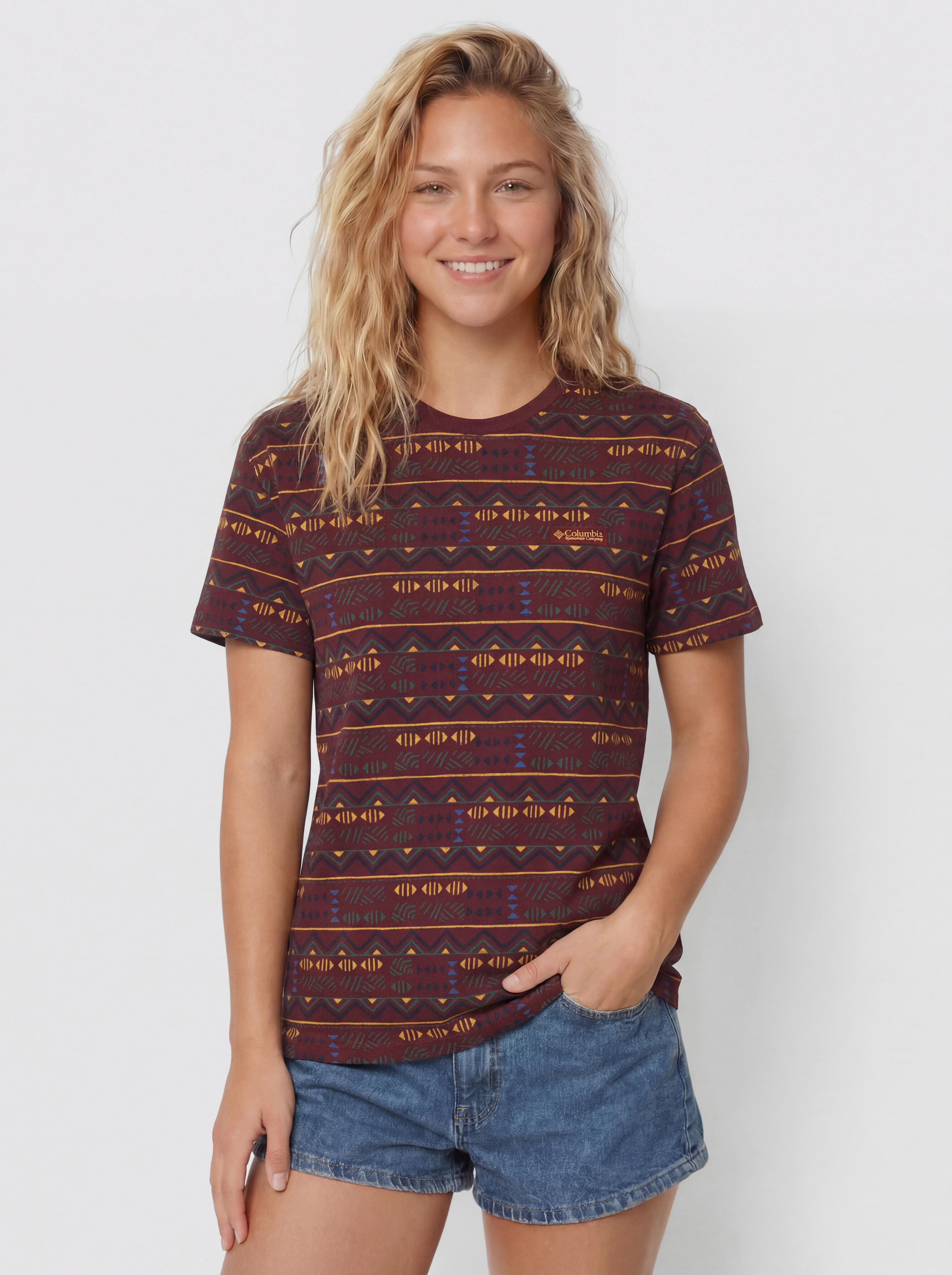 Columbia Sequoia Grove Wmn T-Shirt (rich wine/horizons)