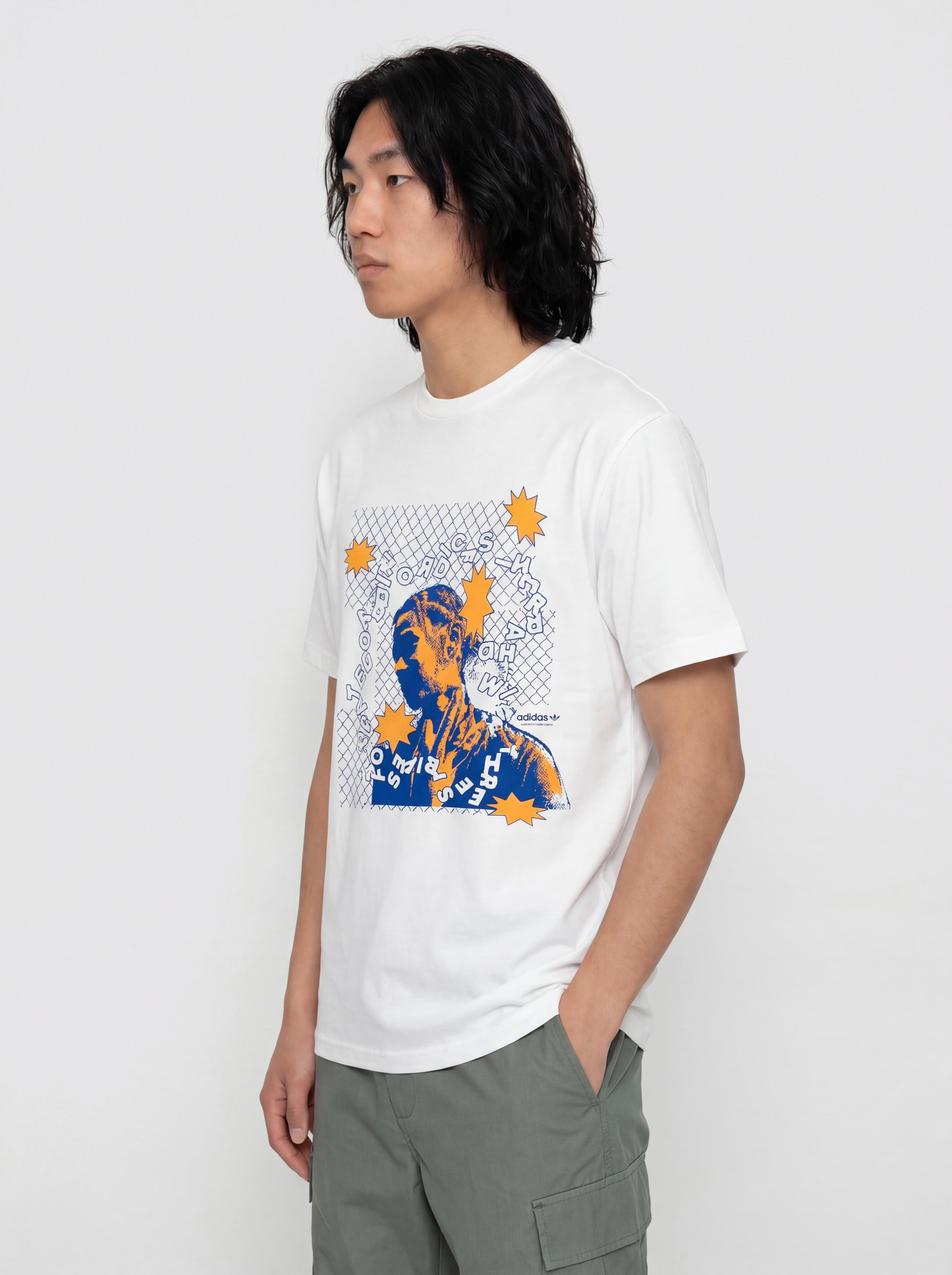 adidas Dre T-Shirt (white/royblu/hazora)