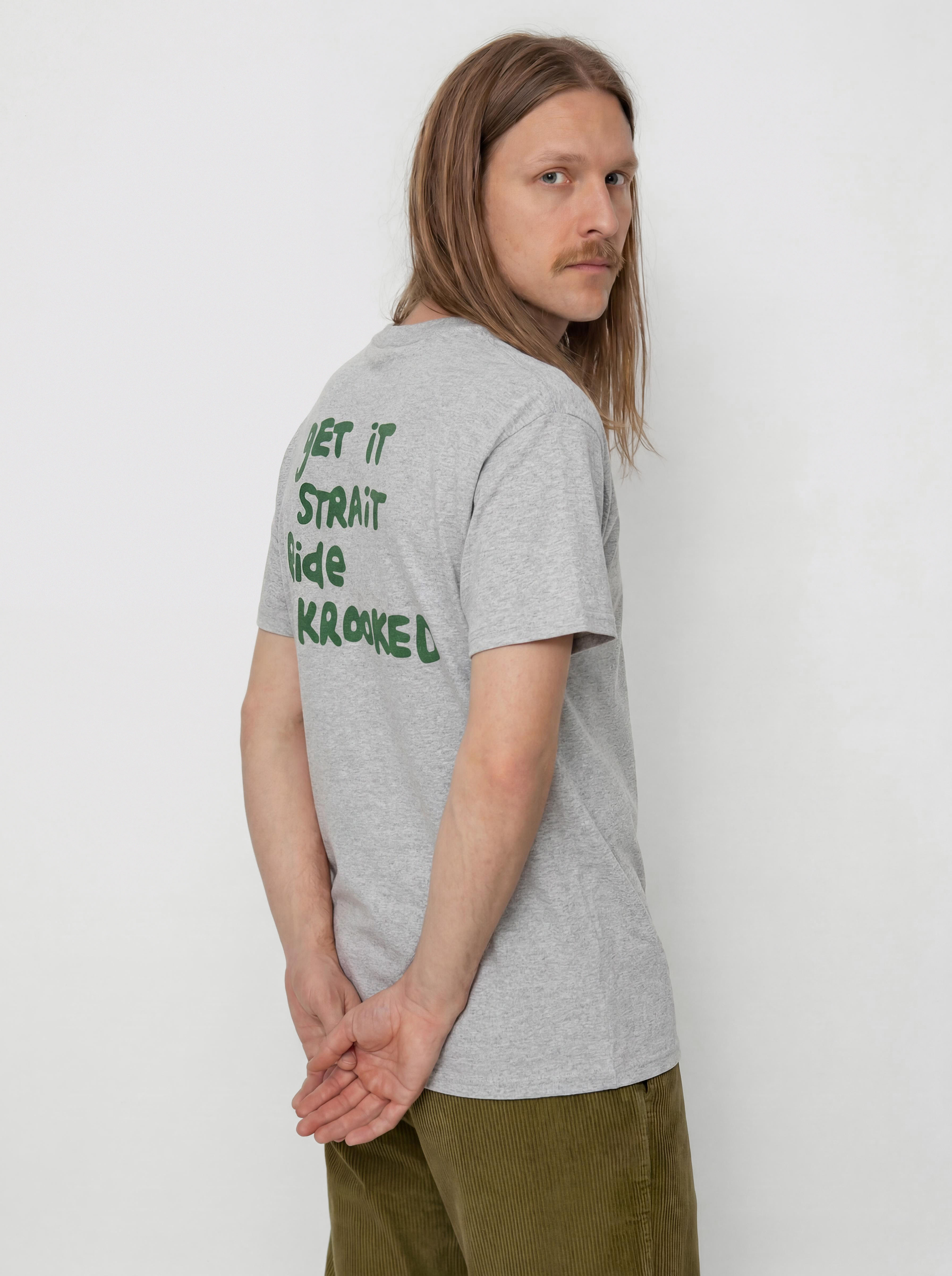 Krooked Pocket Eyes T-shirt (heather grey)
