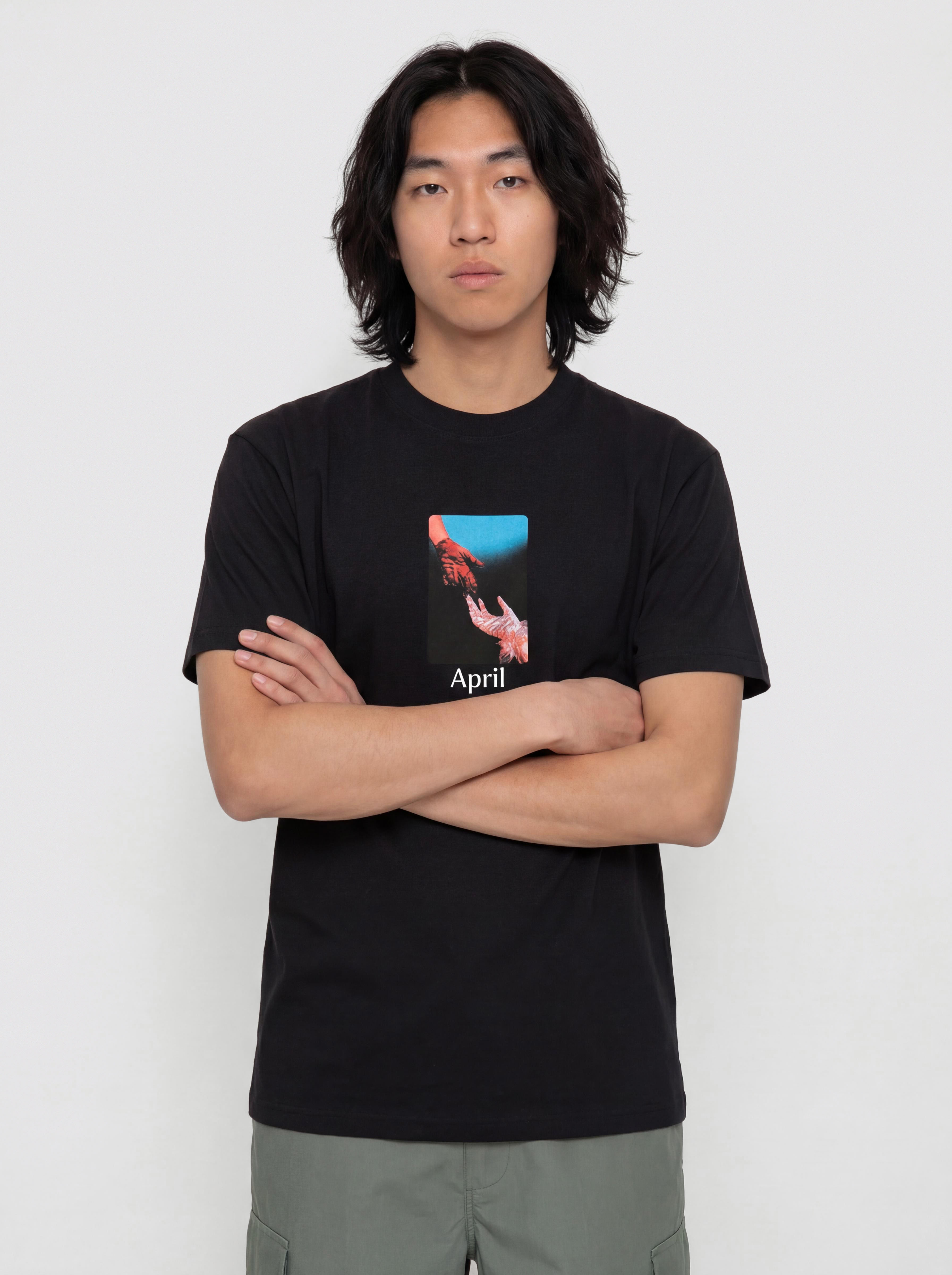 April Skateboards Material T-Shirt (black)