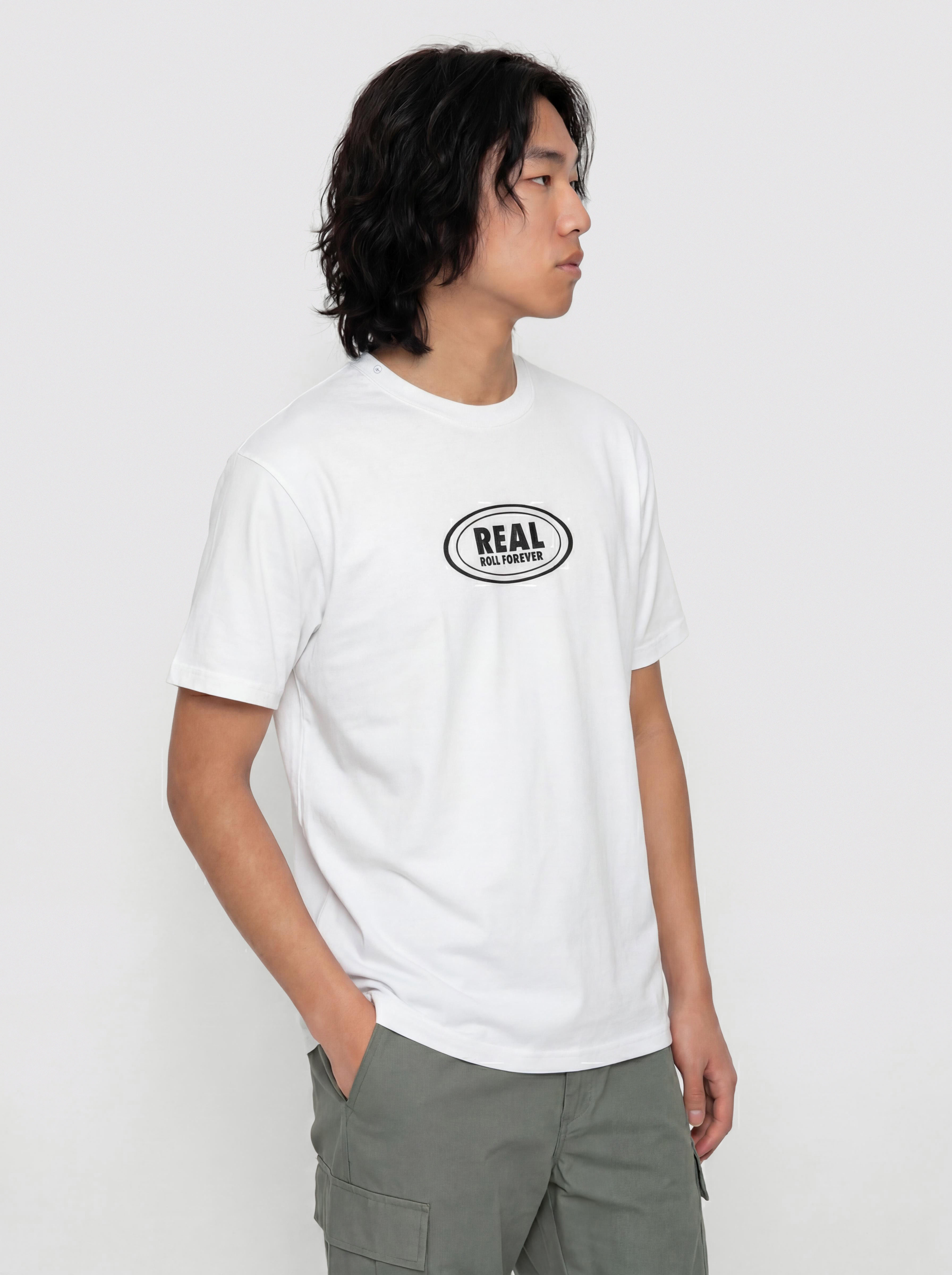 Real Roll Forever T-Shirt (white w/black print)