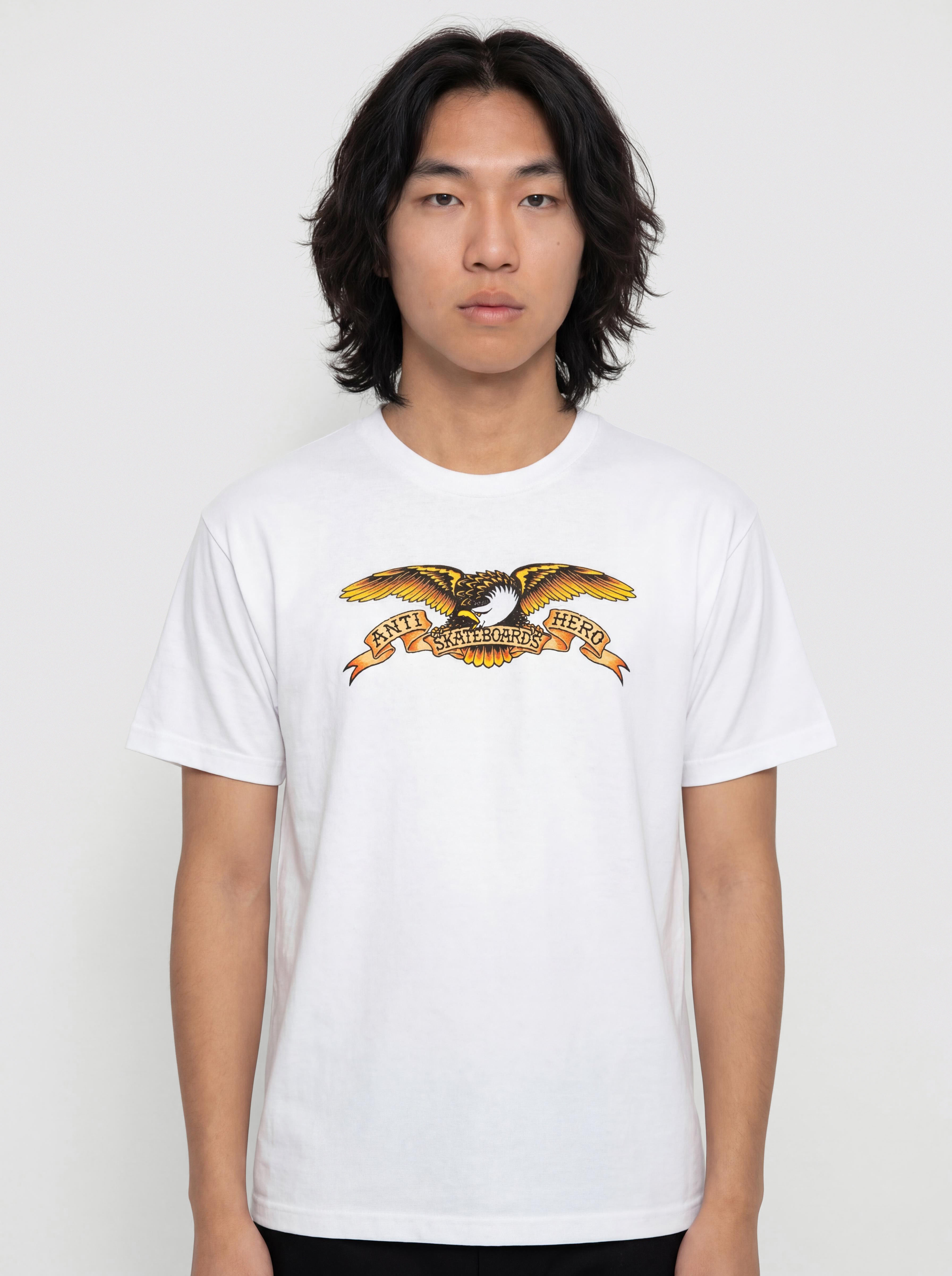 Antihero Eagle T-Shirt (white w/black multi color print)