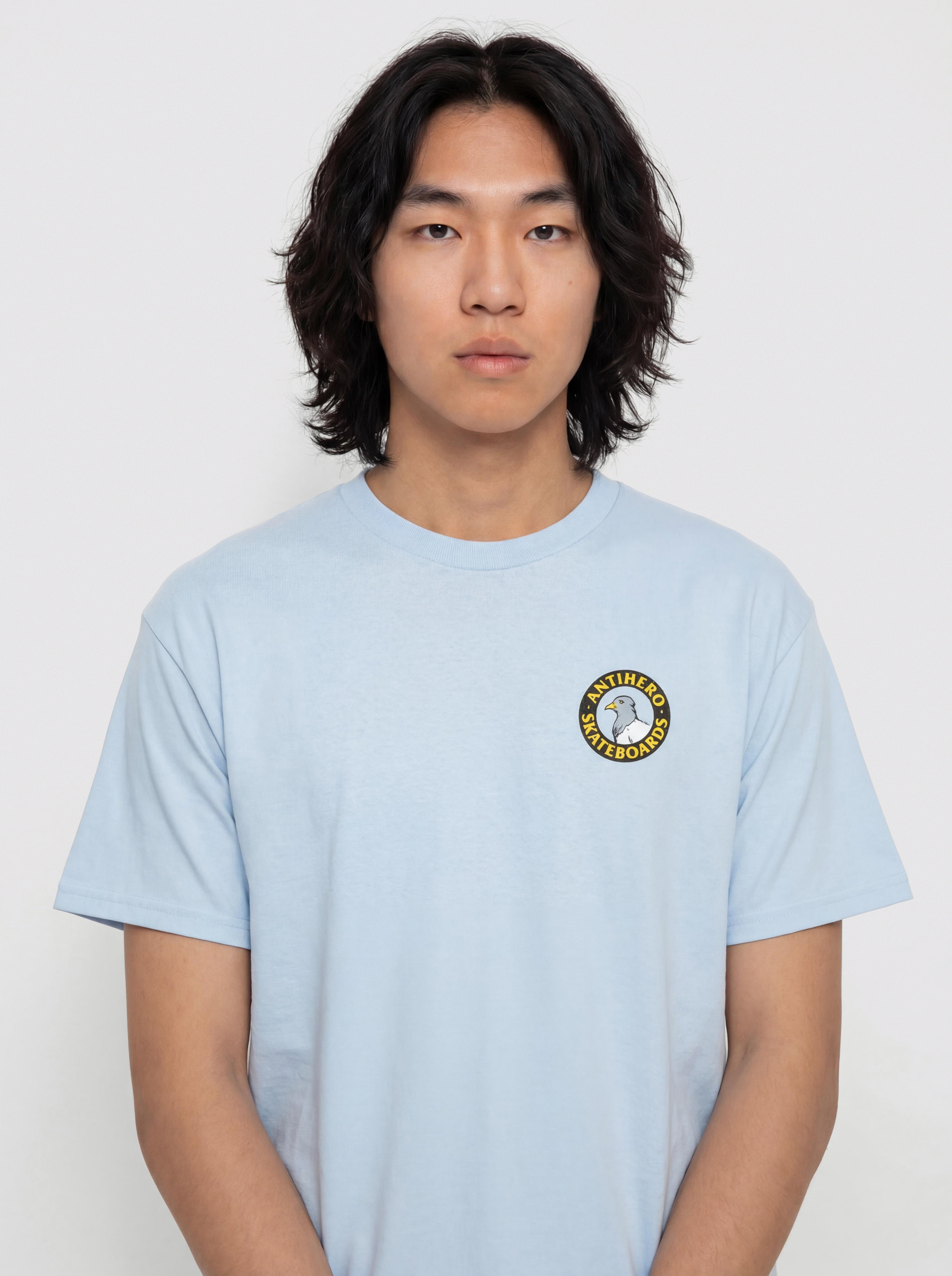 Antihero T-Shirt Pigeon Rnd (light blue/multi)
