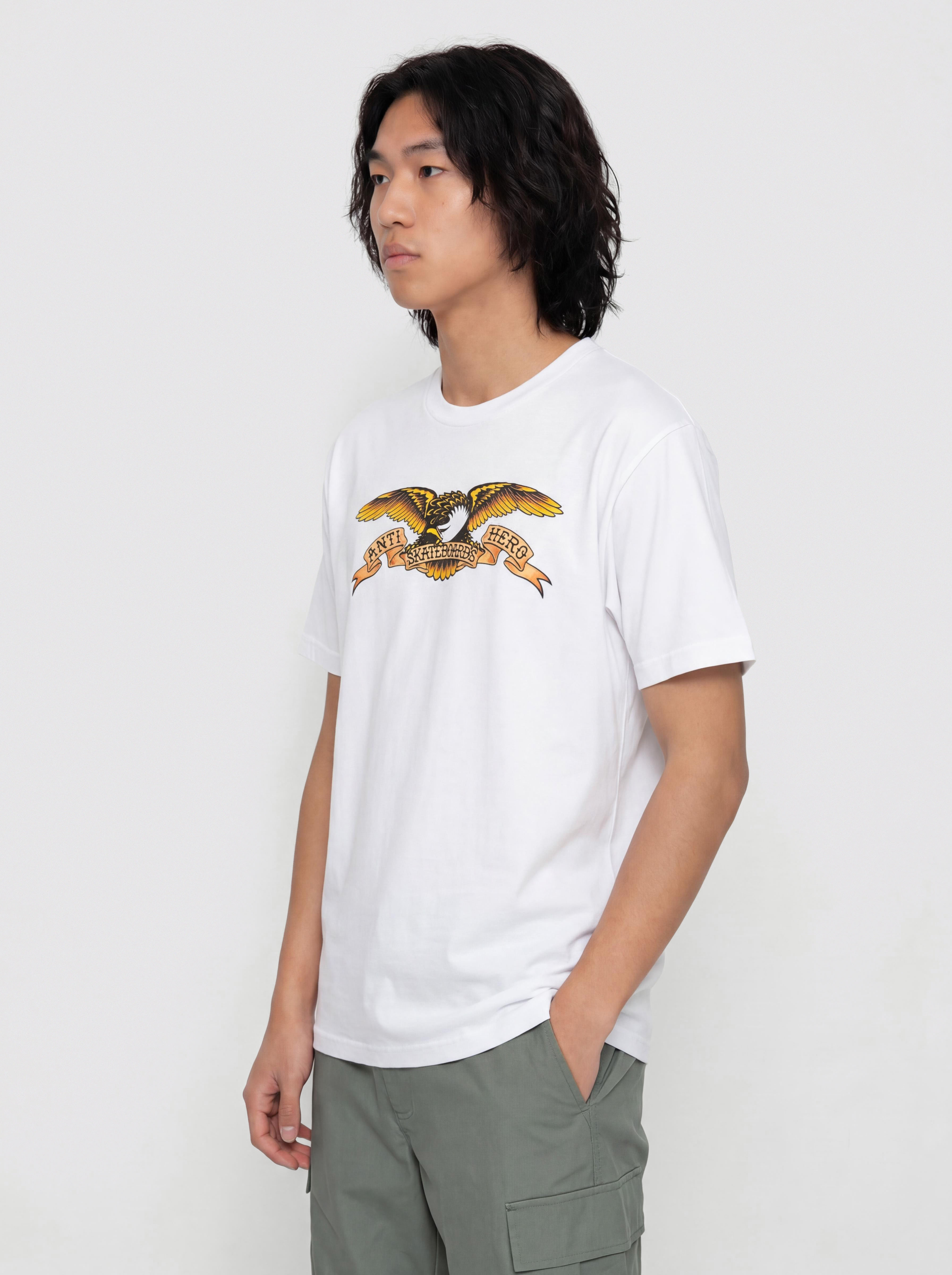 Antihero Eagle T-Shirt (white w/black multi color print)