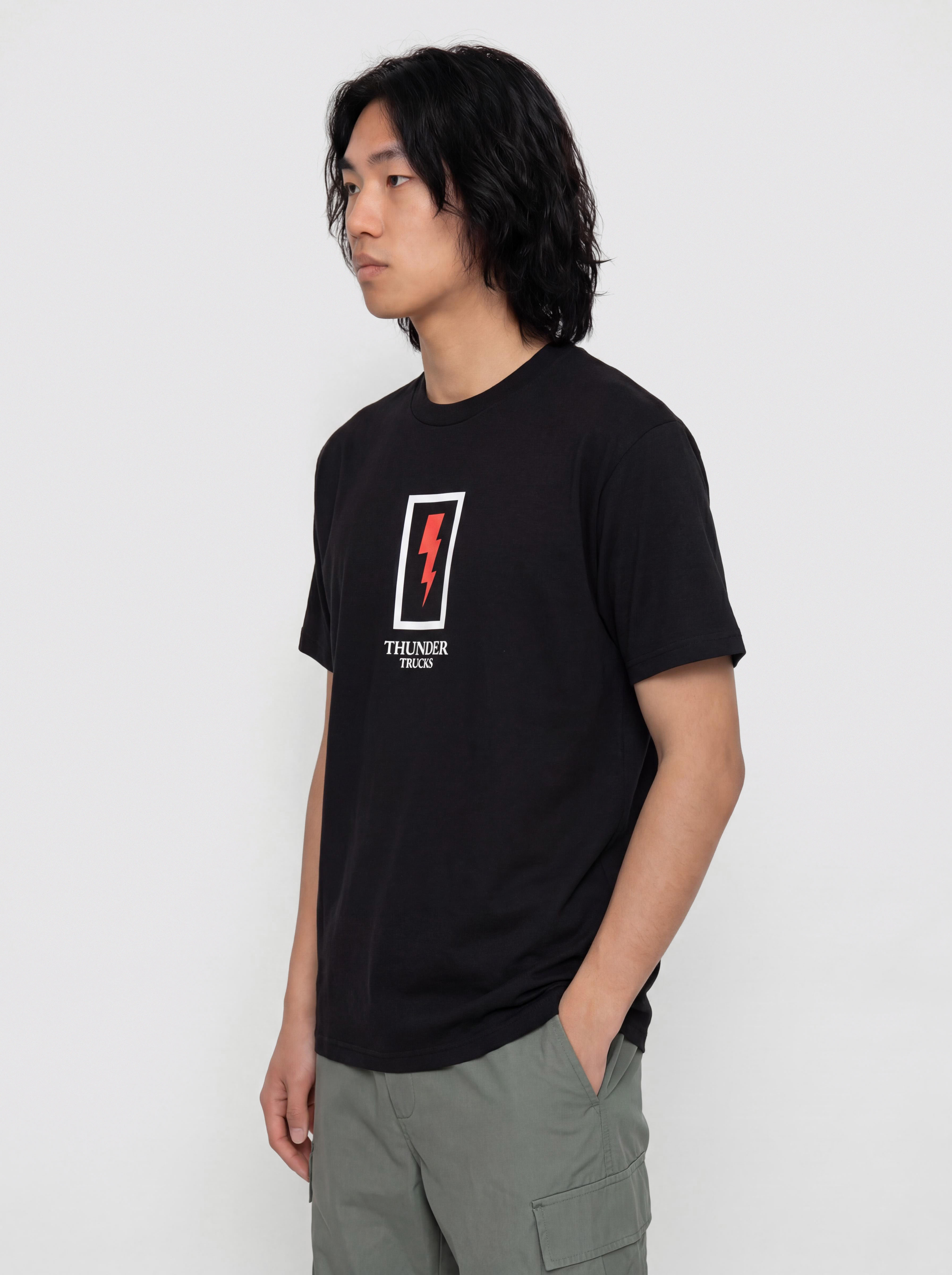 Thunder Boxed Bolt T-Shirt (black w/red white&black print)
