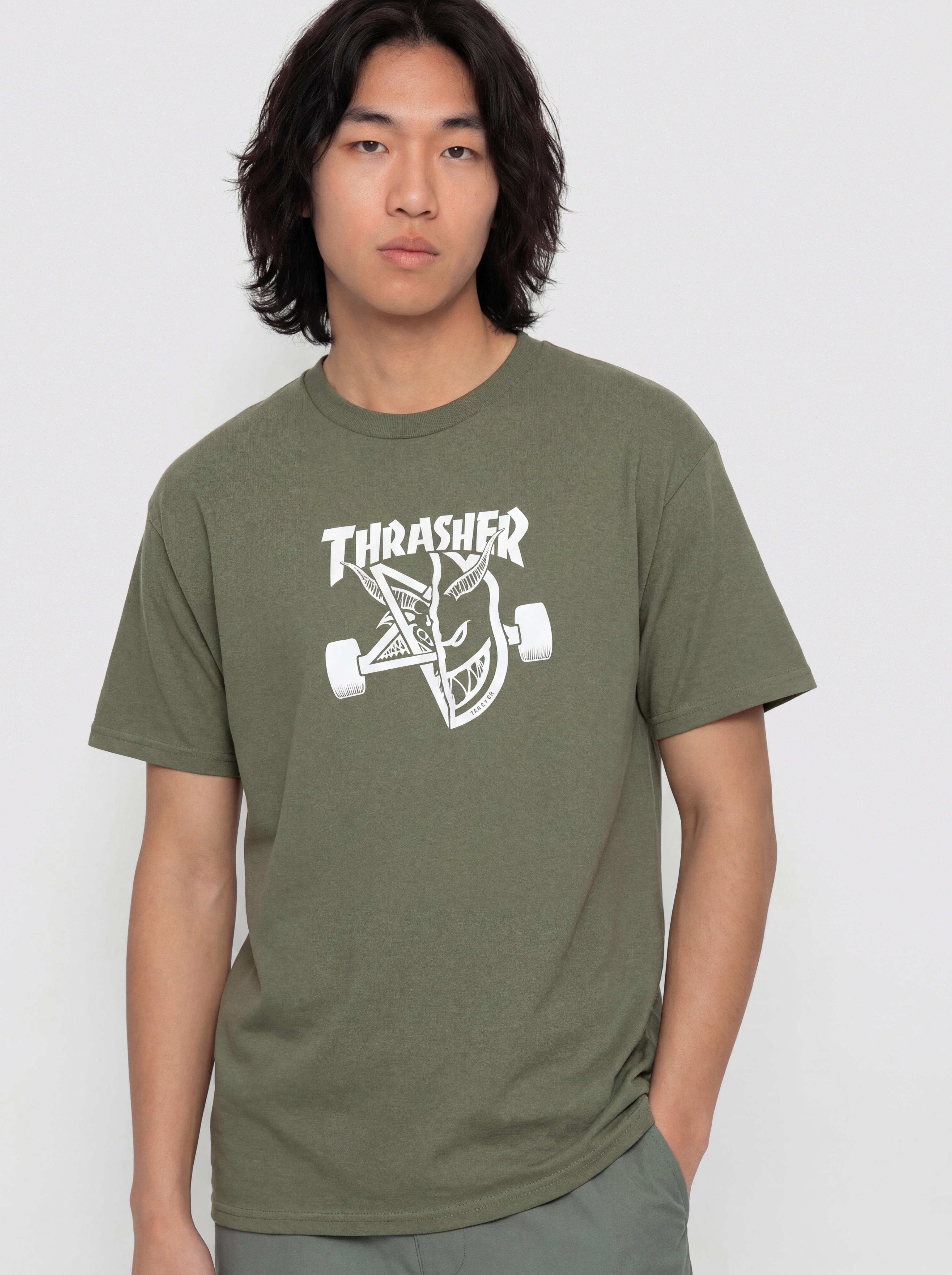 Thrasher x Spitfire Thrash & Burn T-Shirt (military green)