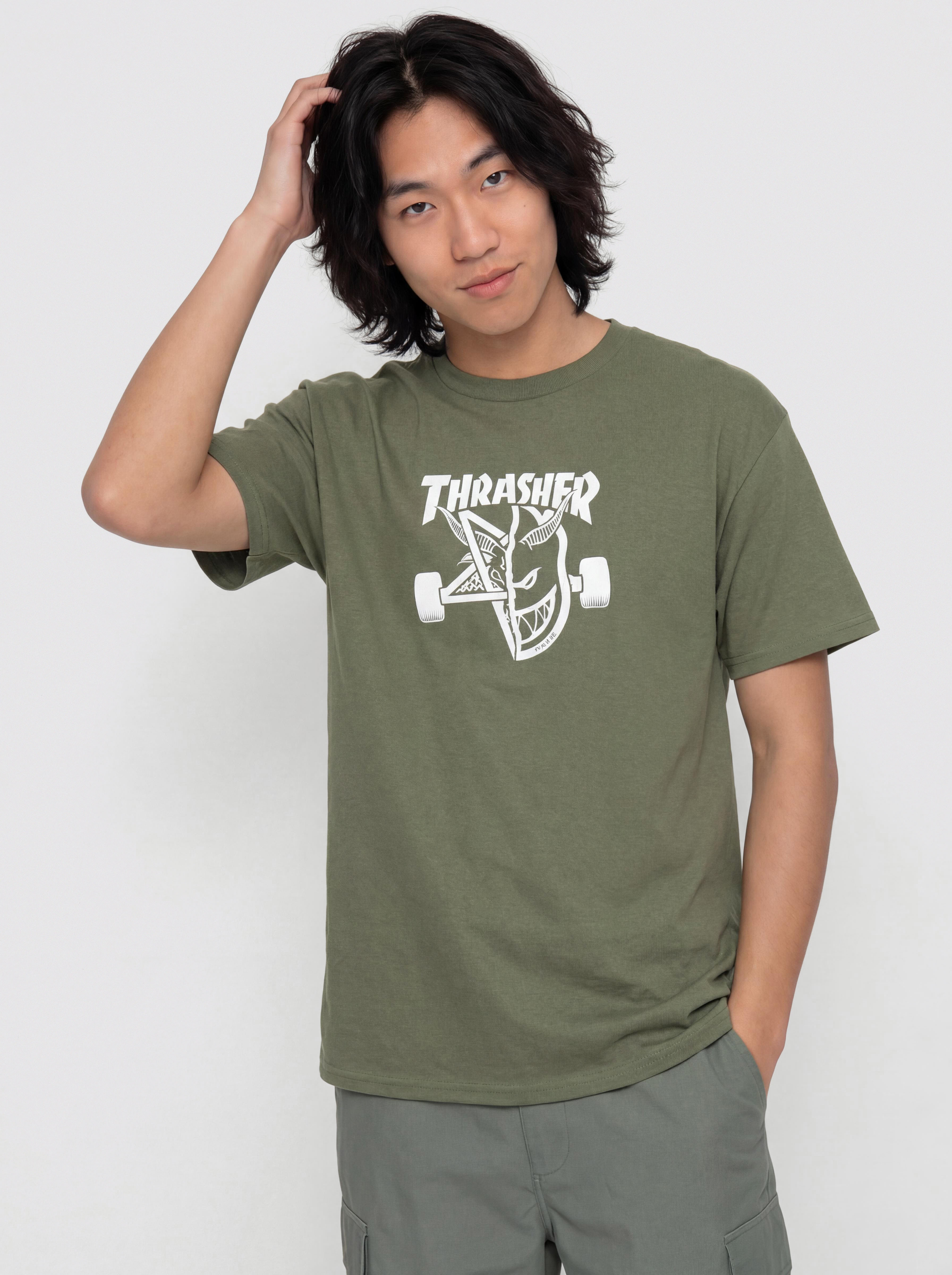 Thrasher x Spitfire Thrash & Burn T-Shirt (military green)
