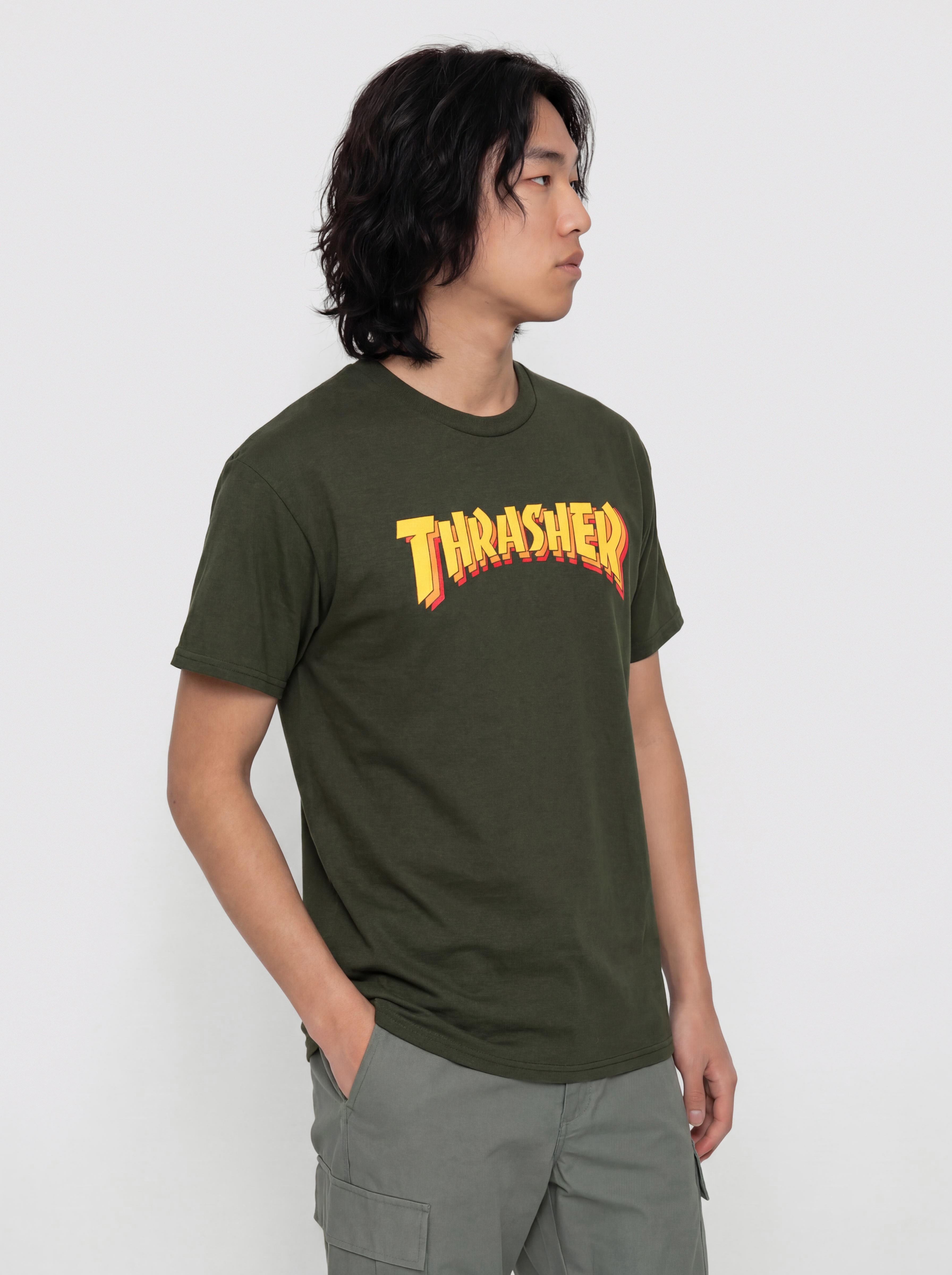 Thrasher Stacked T-Shirt (forest green)