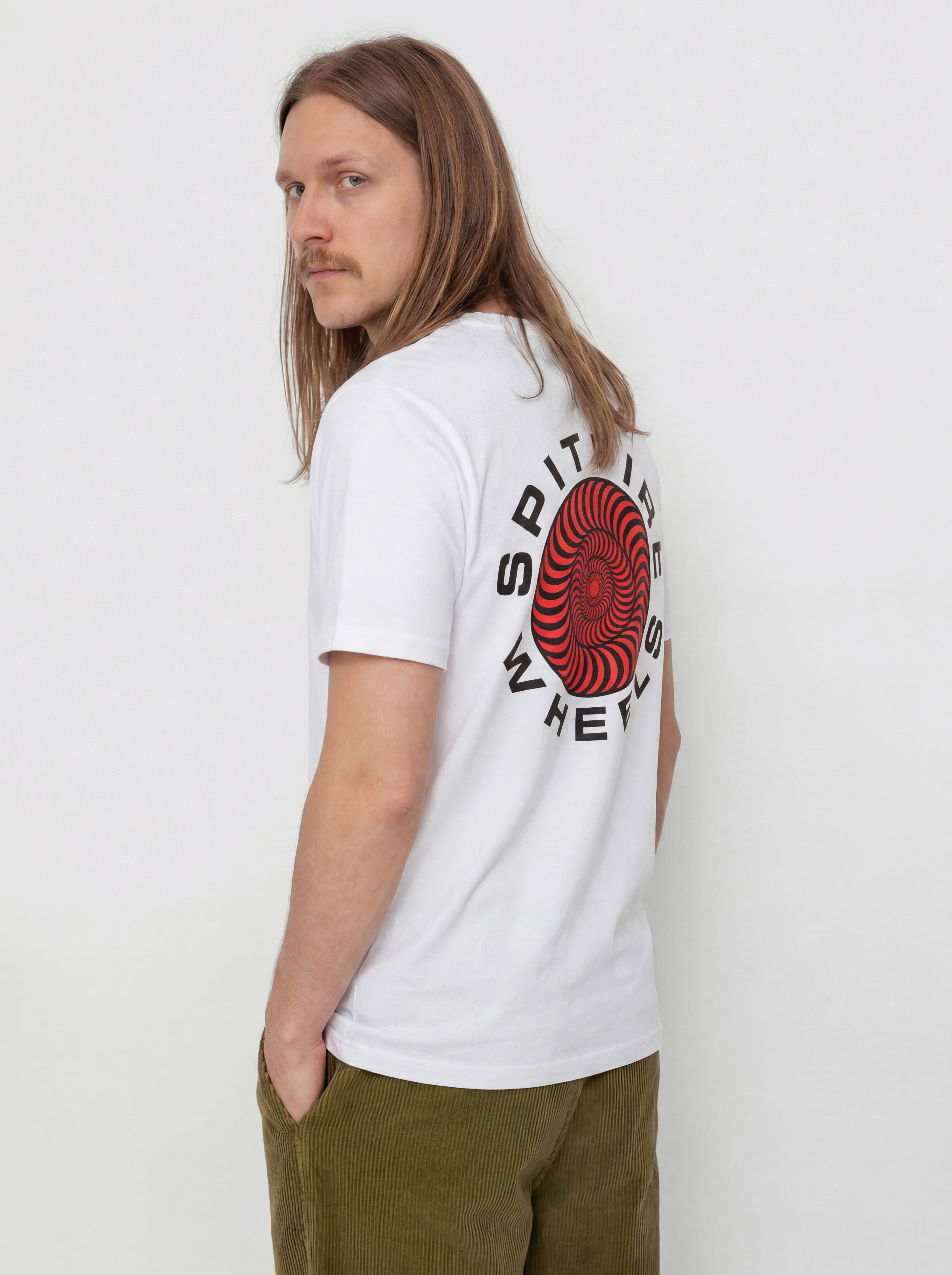 Spitfire Classic 87 Swirl Fill T-Shirt (white w/black&red prints)