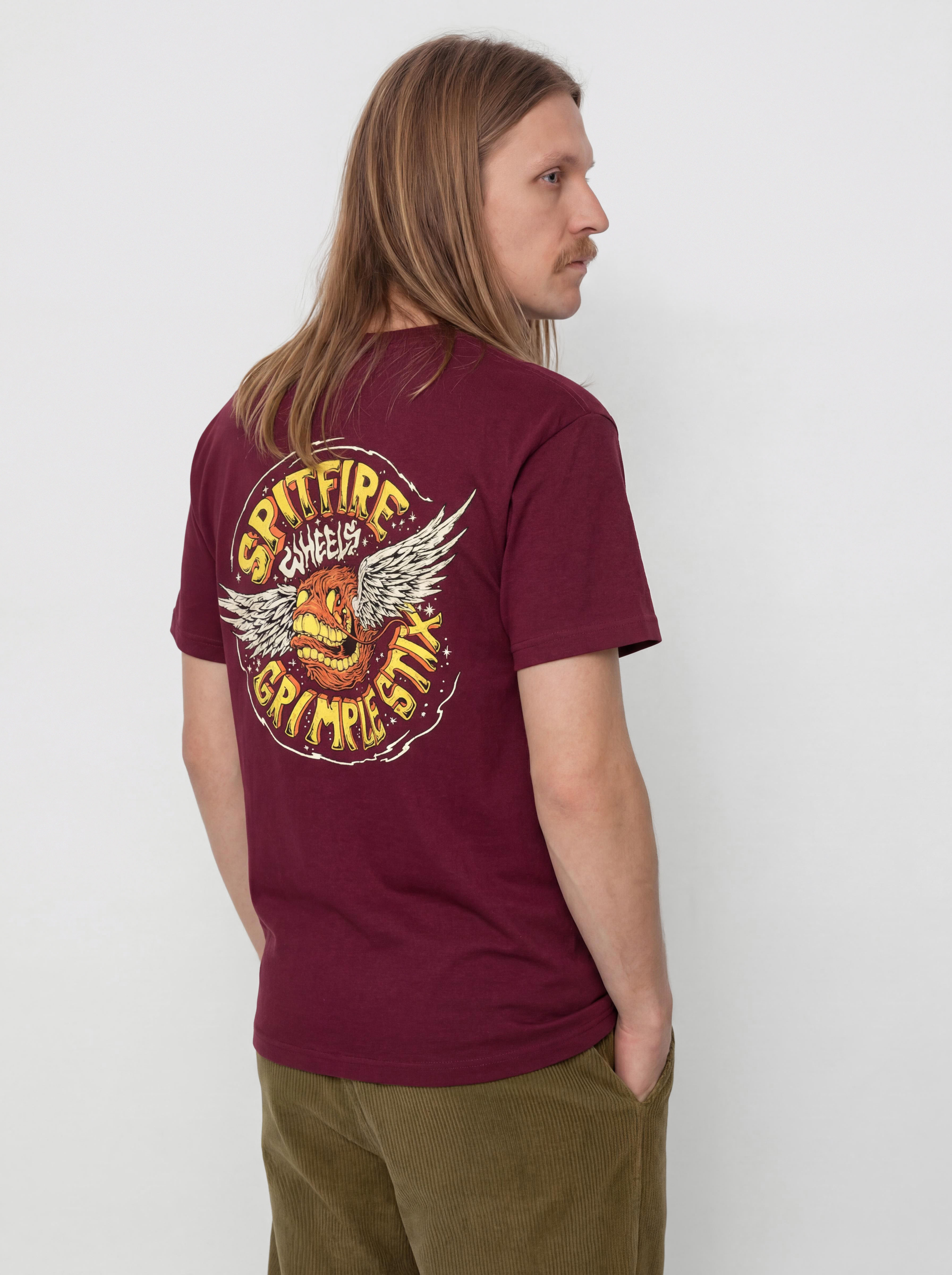 Spitfire Flying Grimple T-Shirt (burgundy)