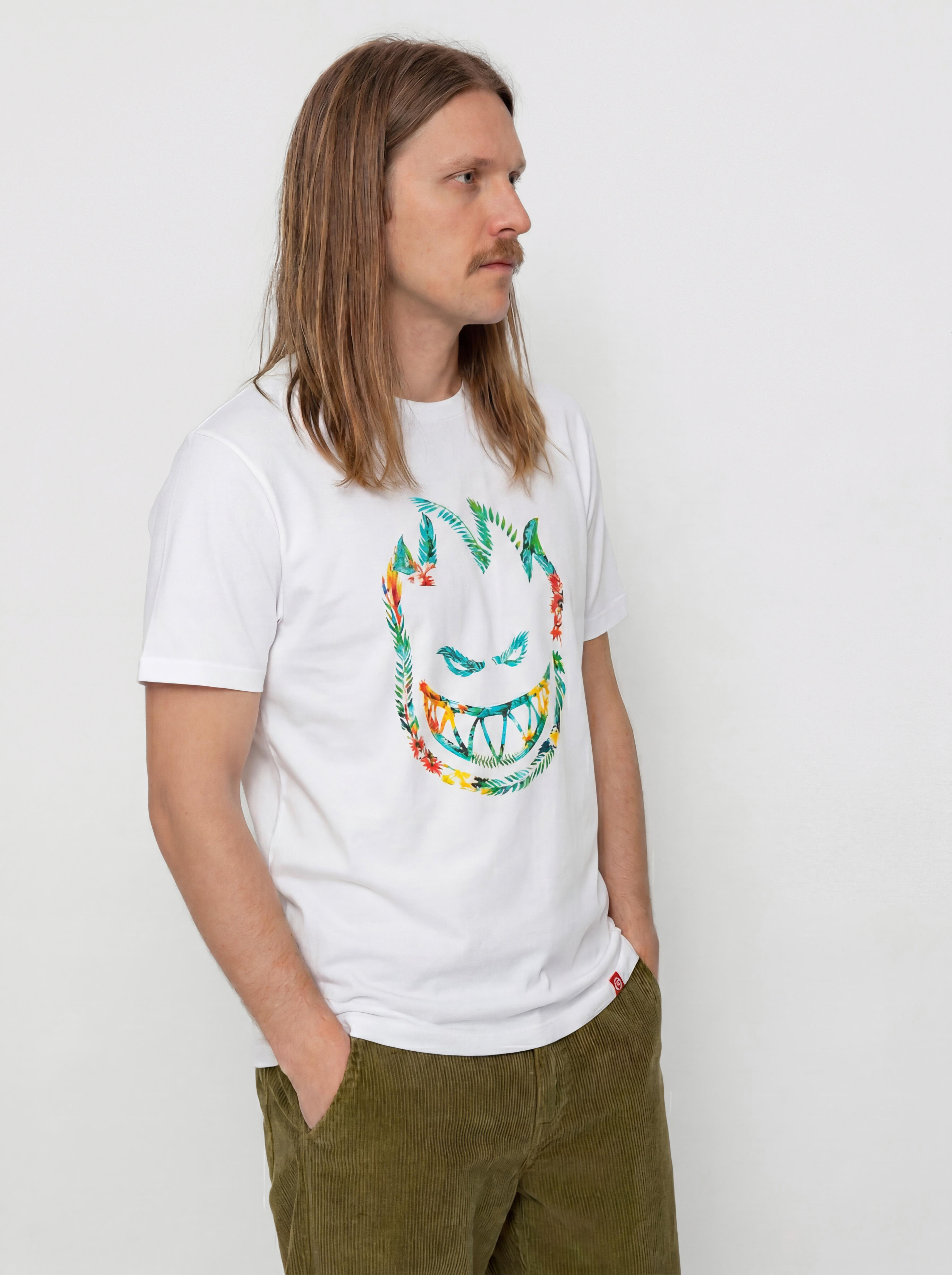 Spitfire Floral Bighead T-shirt (white w/multi color print)