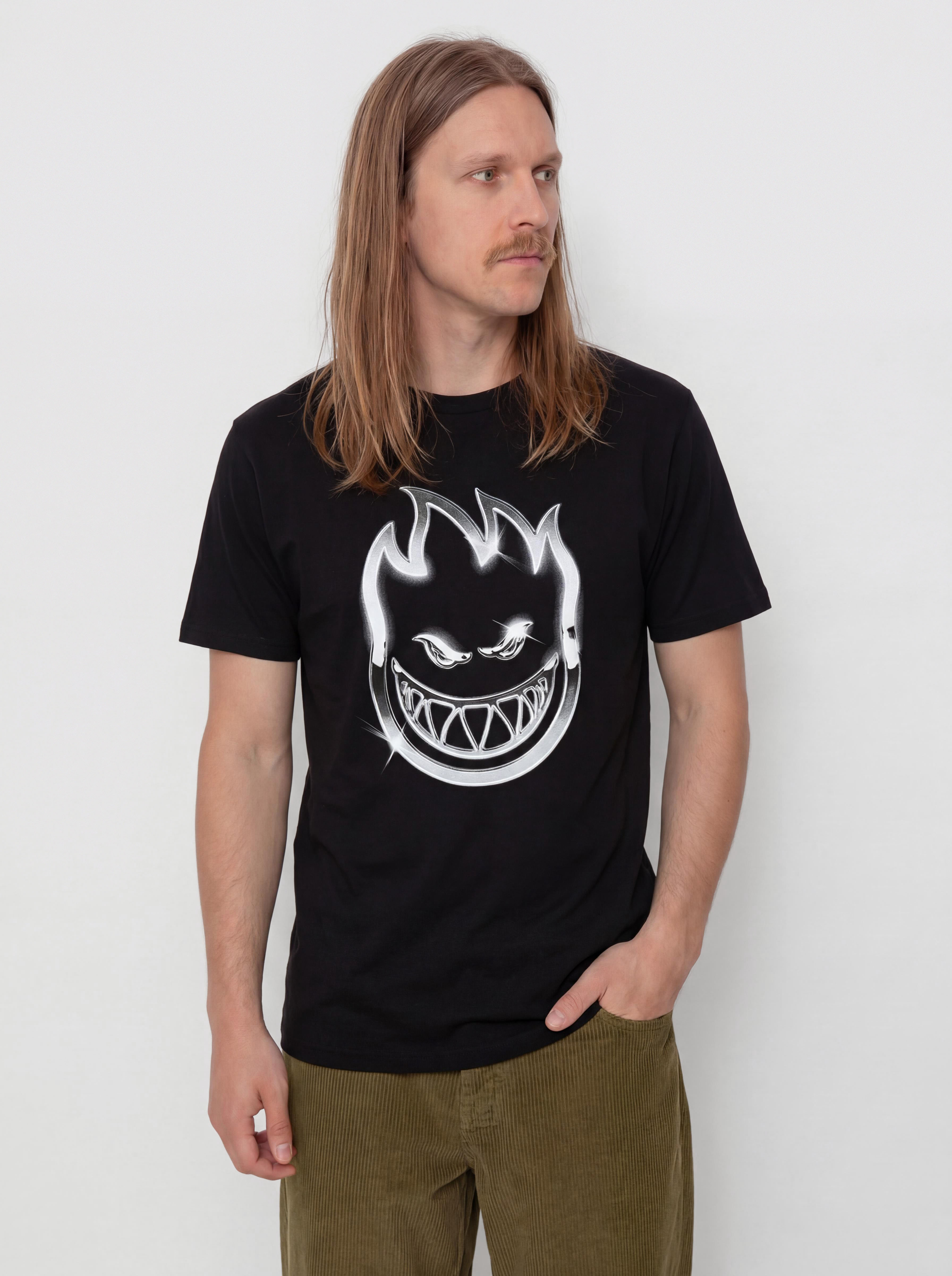 Spitfire Chrome Bighead T-Shirt (black w/multi color print)