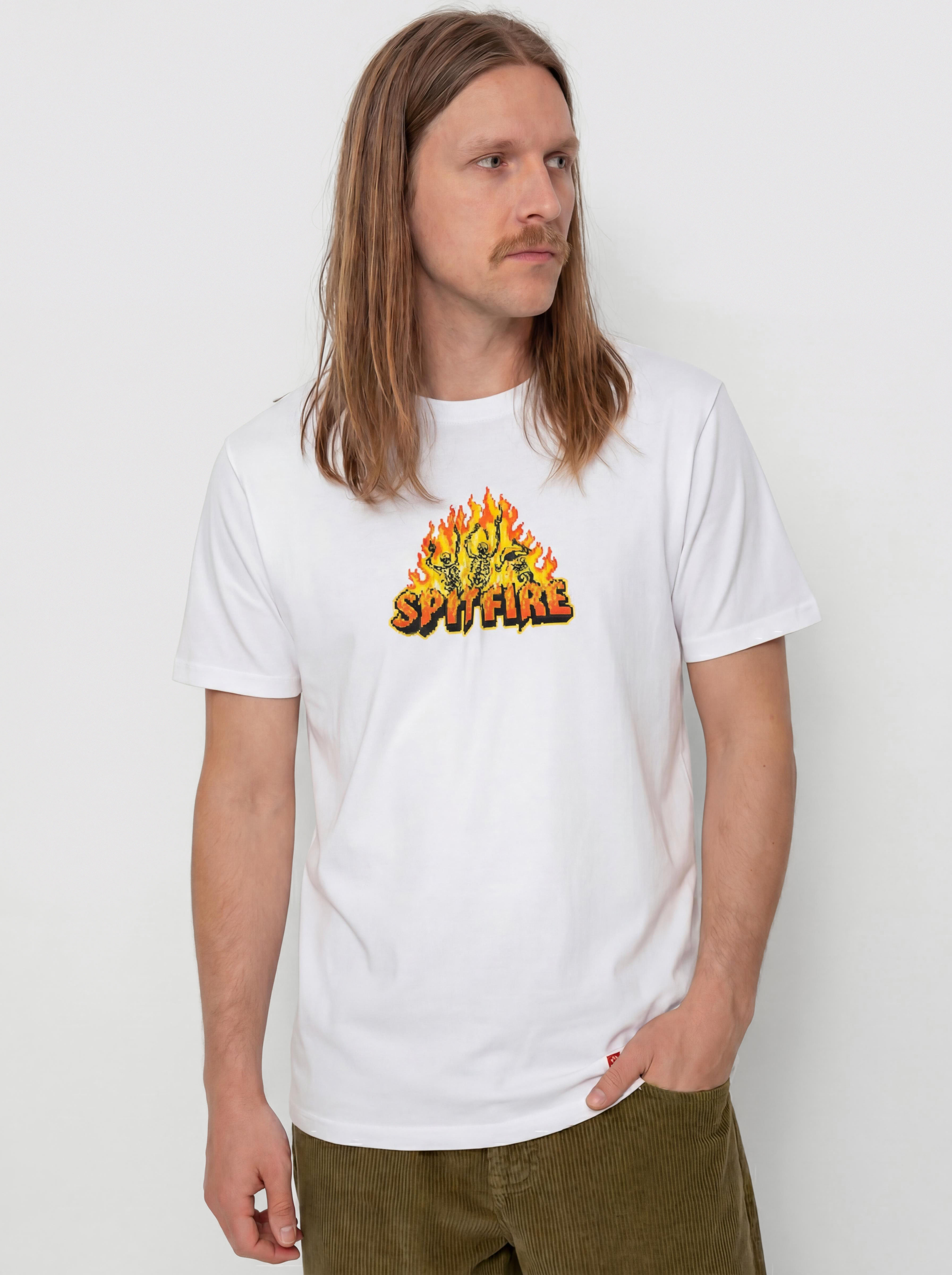 Spitfire Hellfire T-Shirt (white w/multi color print)