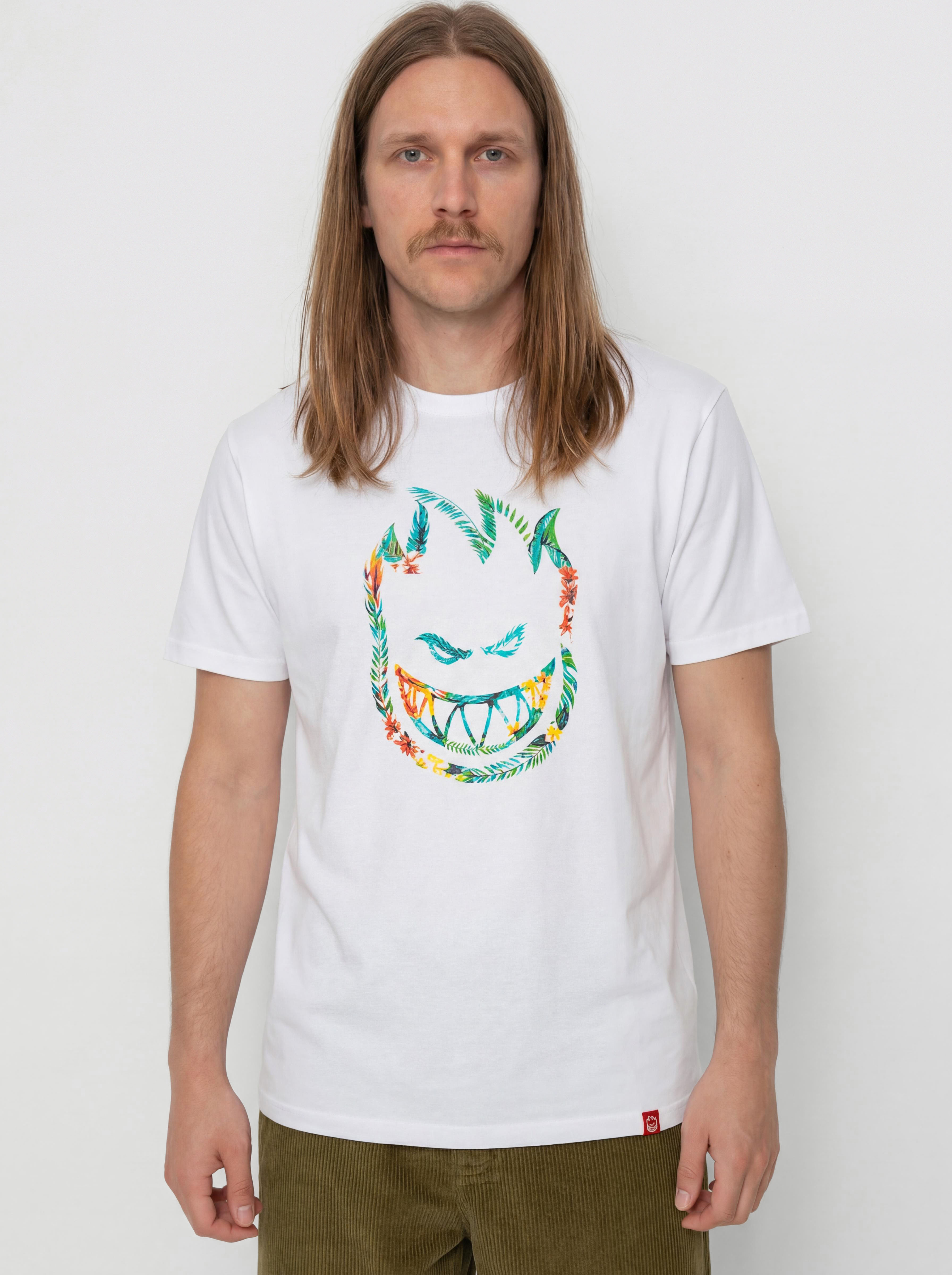 Spitfire Floral Bighead T-shirt (white w/multi color print)