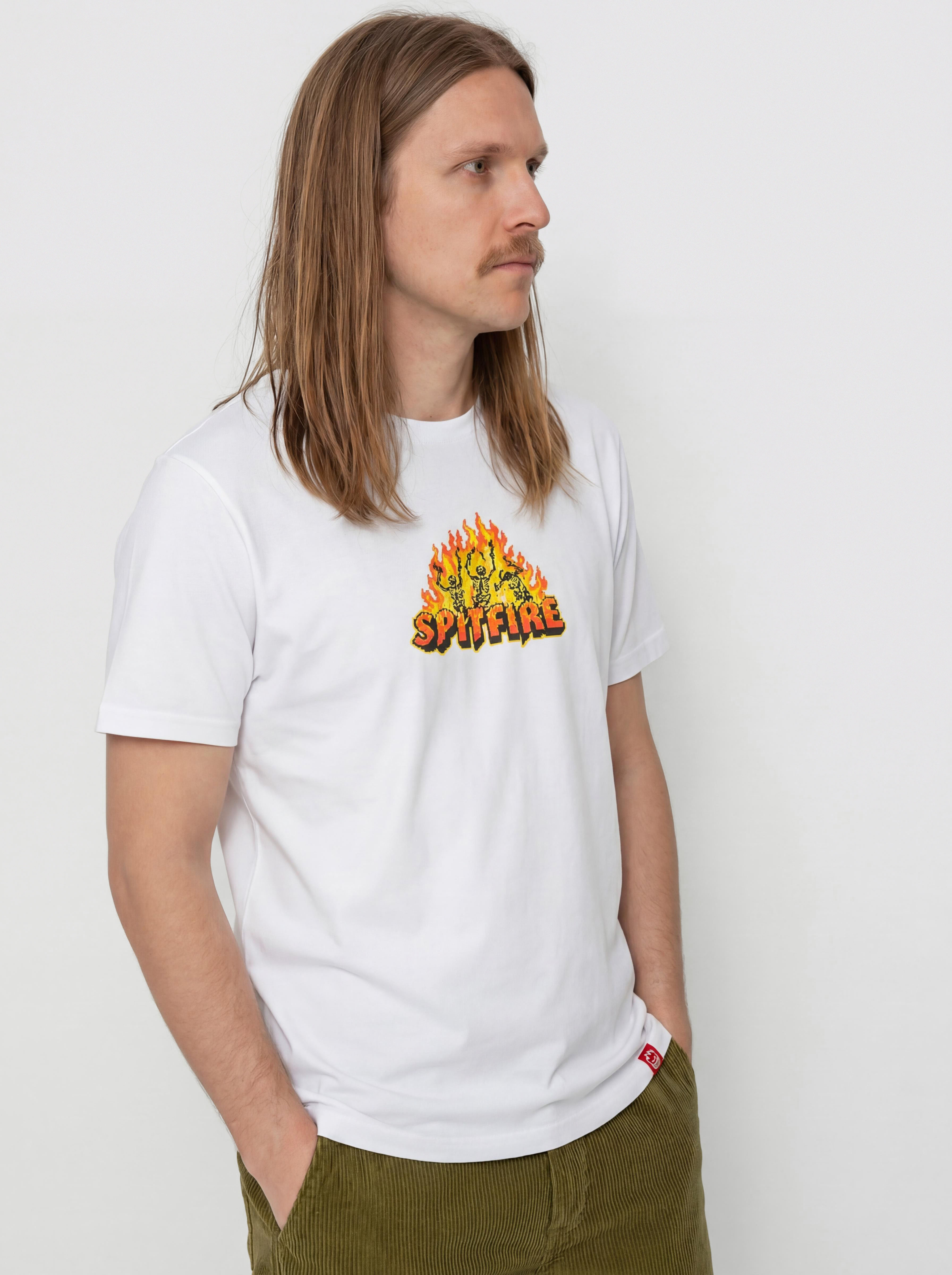 Spitfire Hellfire T-Shirt (white w/multi color print)