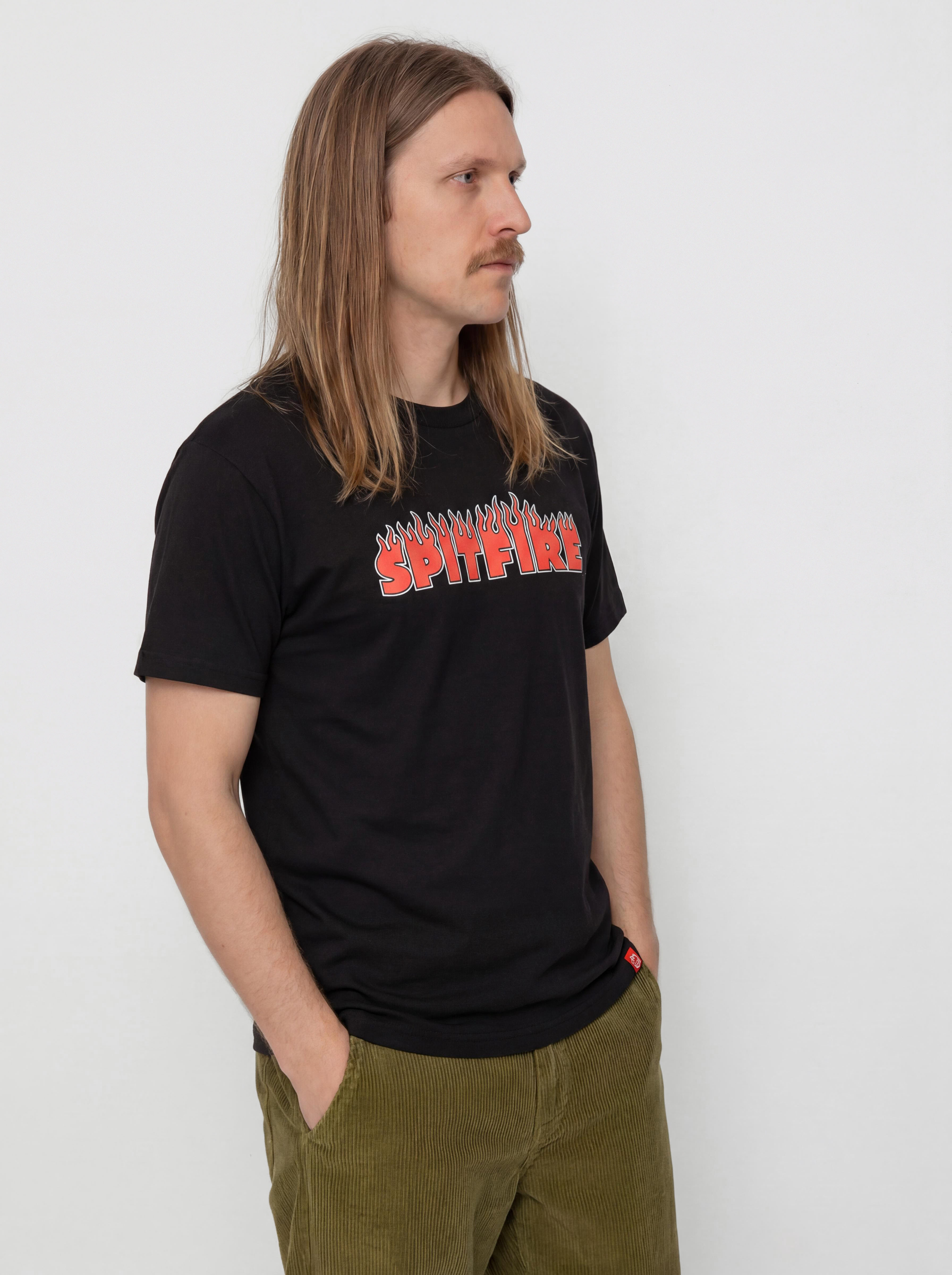 Spitfire Demonseed Script T-Shirt (black/red black & white print)