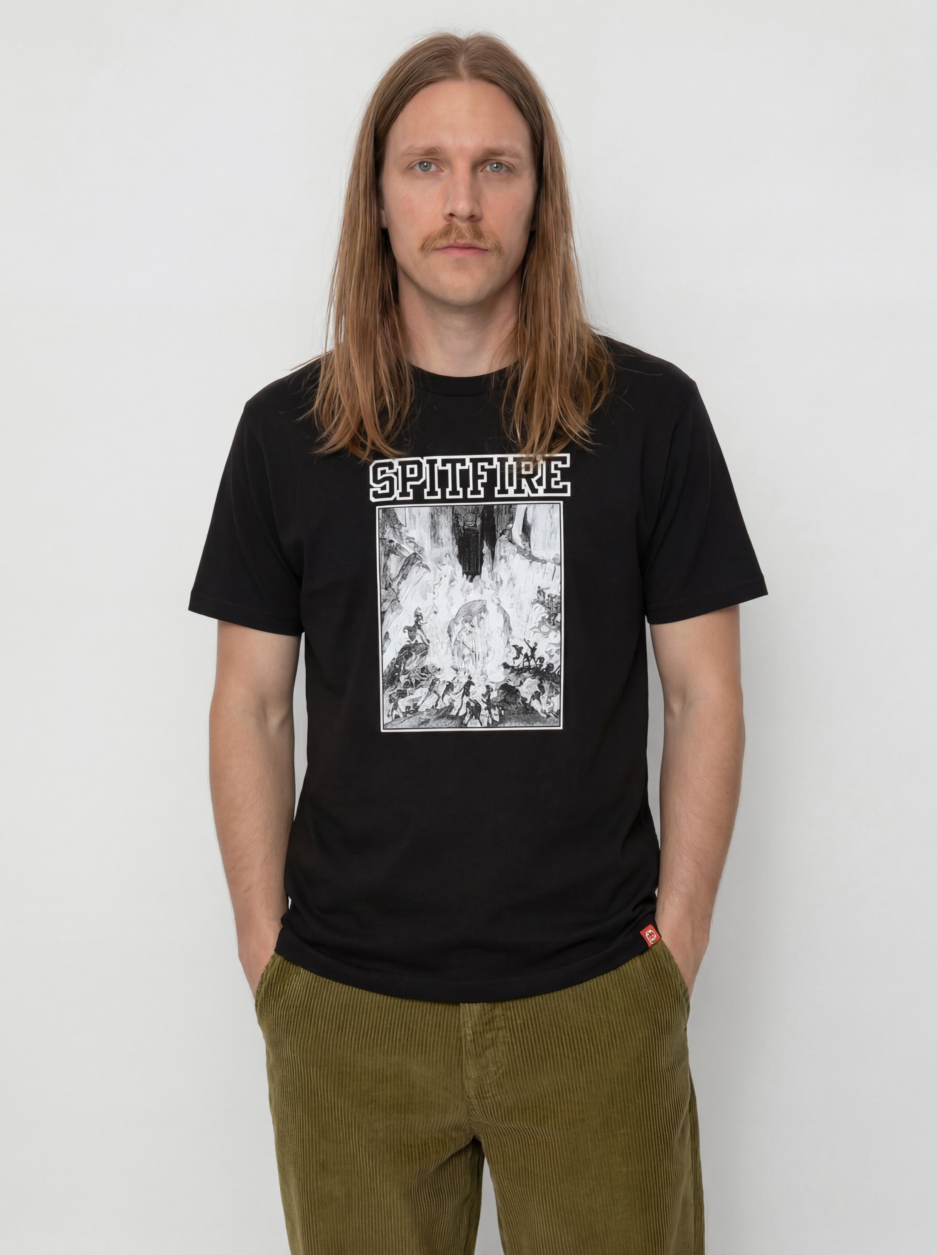 Spitfire Inferno T-Shirt (black w/black&white prints)