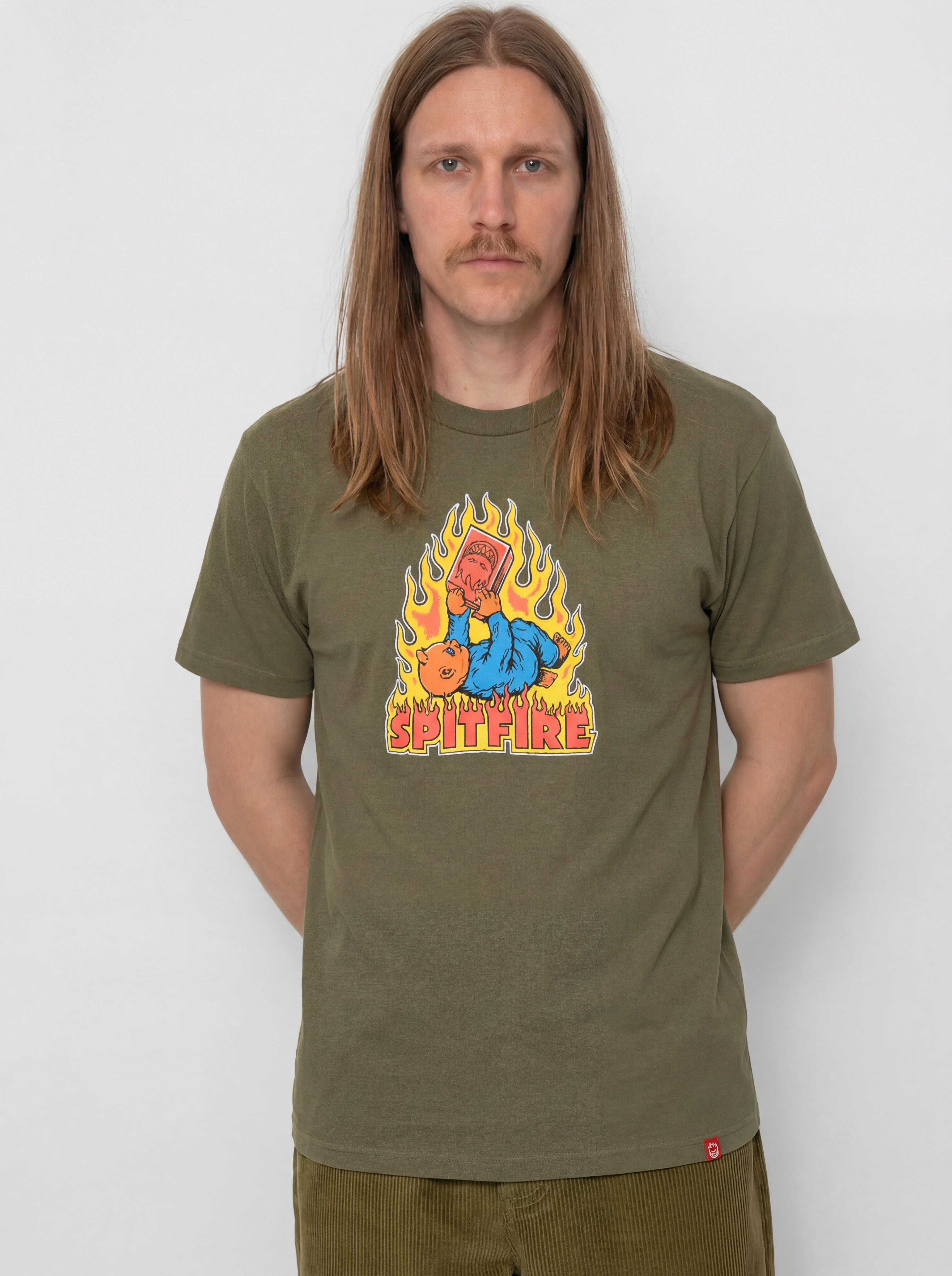 Spitfire Demonseed T-Shirt (military green/multi color print)