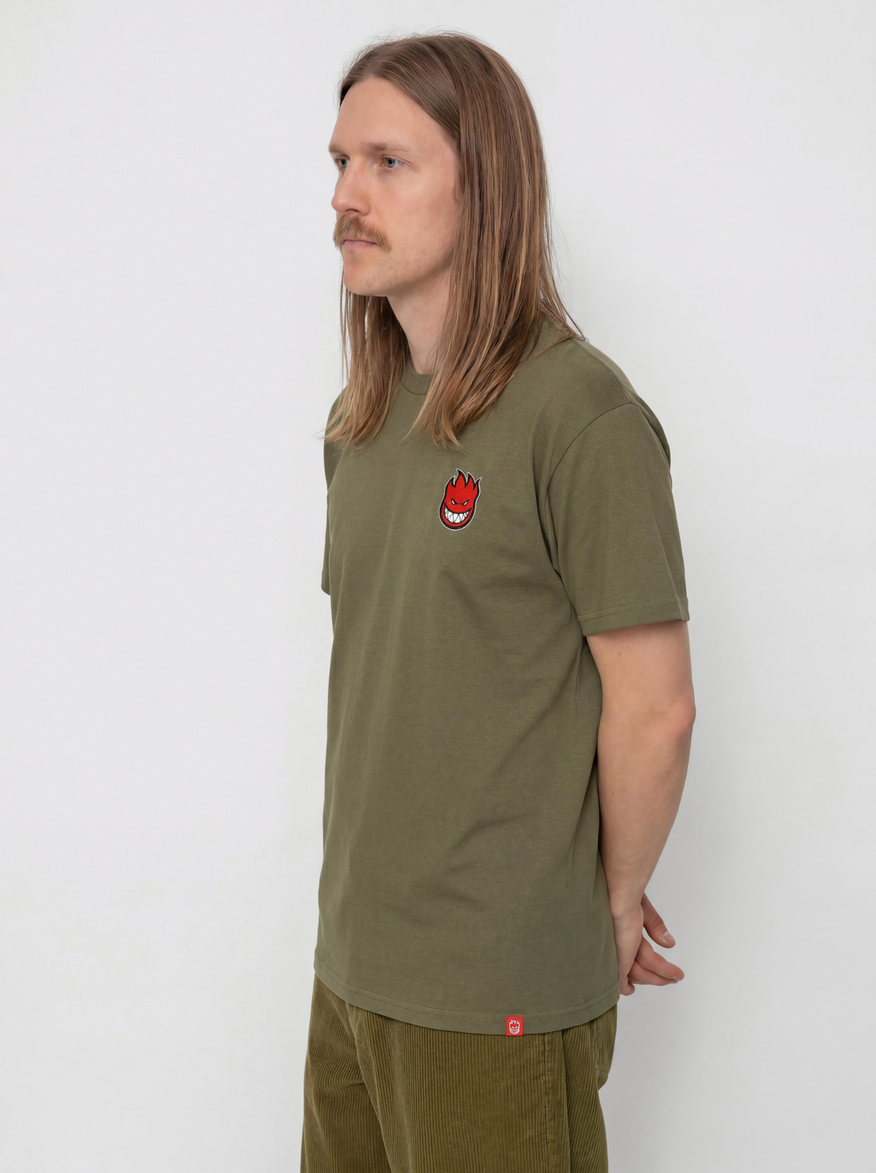 Spitfire Lil Bighead Fill T-Shirt (military green w/red black&white print)