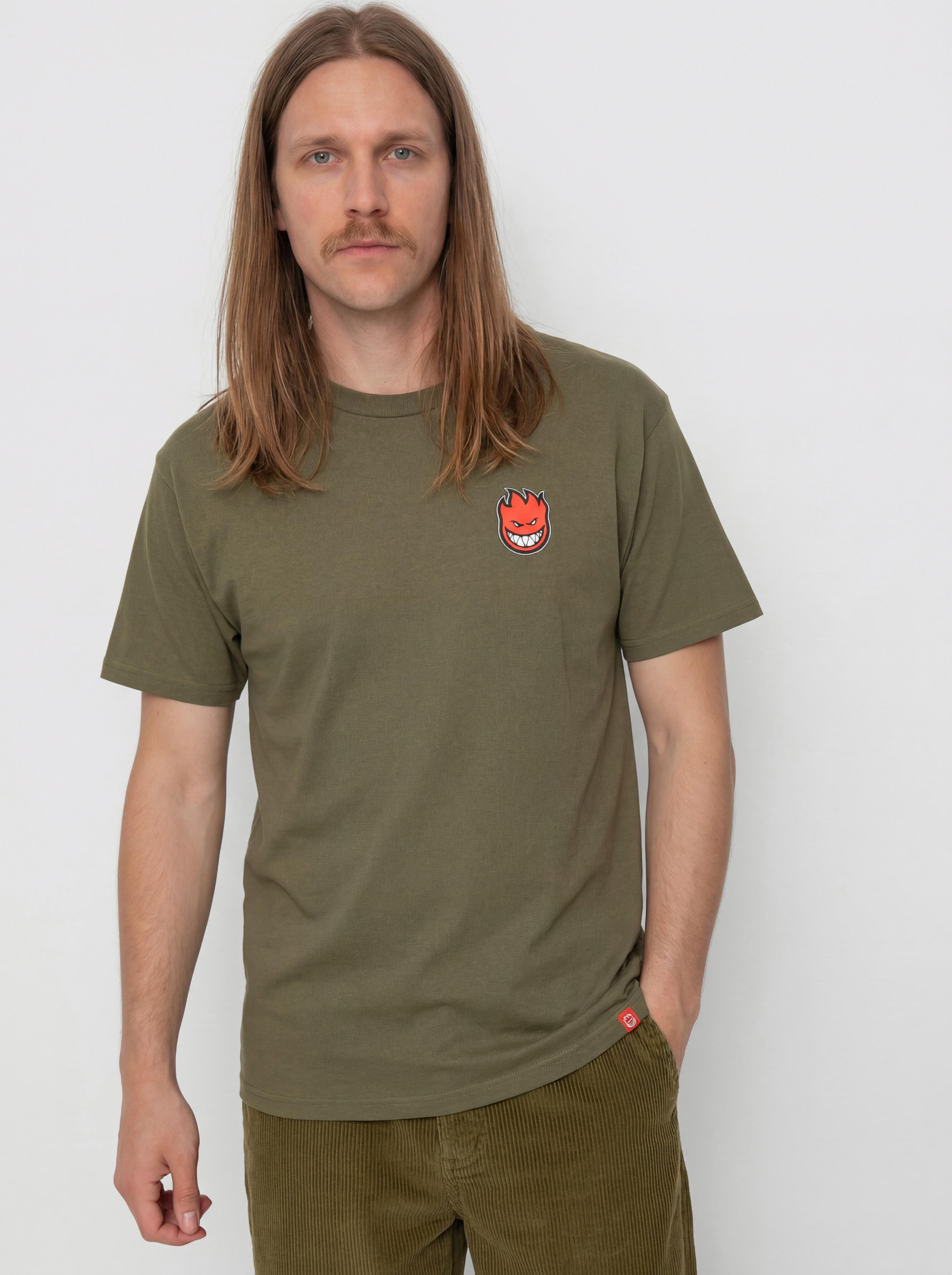 Spitfire Lil Bighead Fill T-Shirt (military green w/red black&white print)