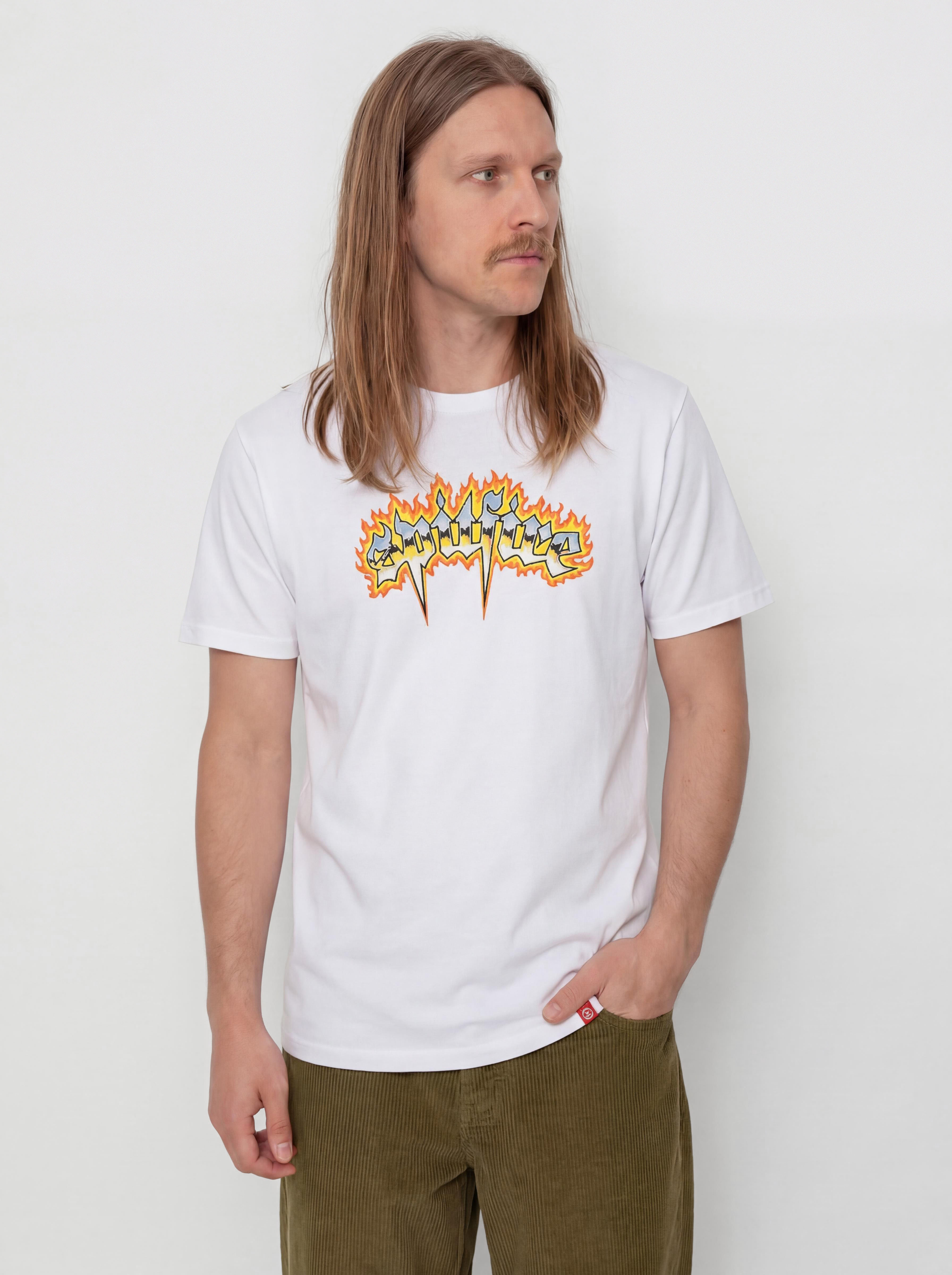 Spitfire Chrome Venom T-Shirt (white w/multi color prints)