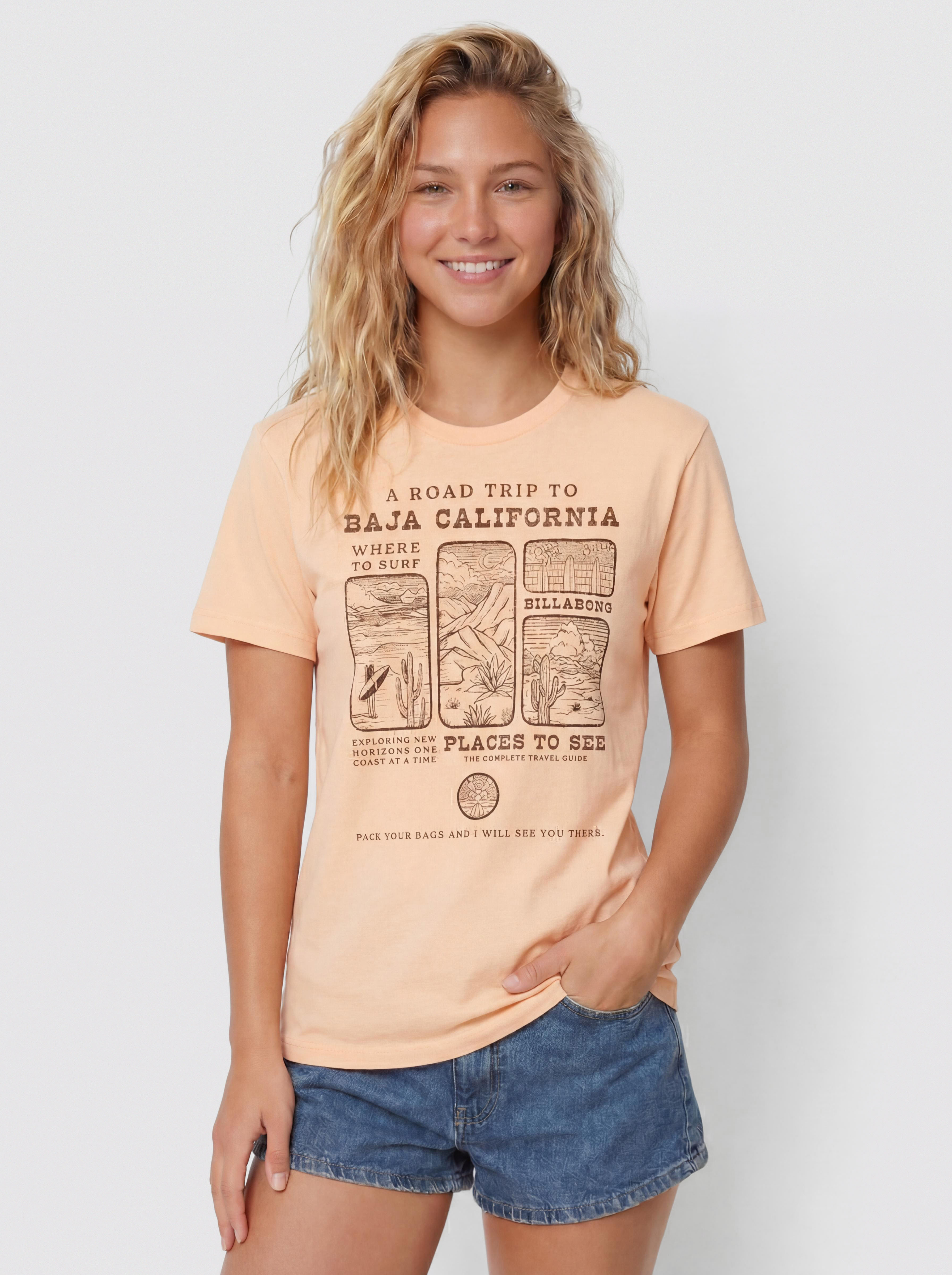 Billabong Flying To The Moon Wmn T-Shirt (soft peach)