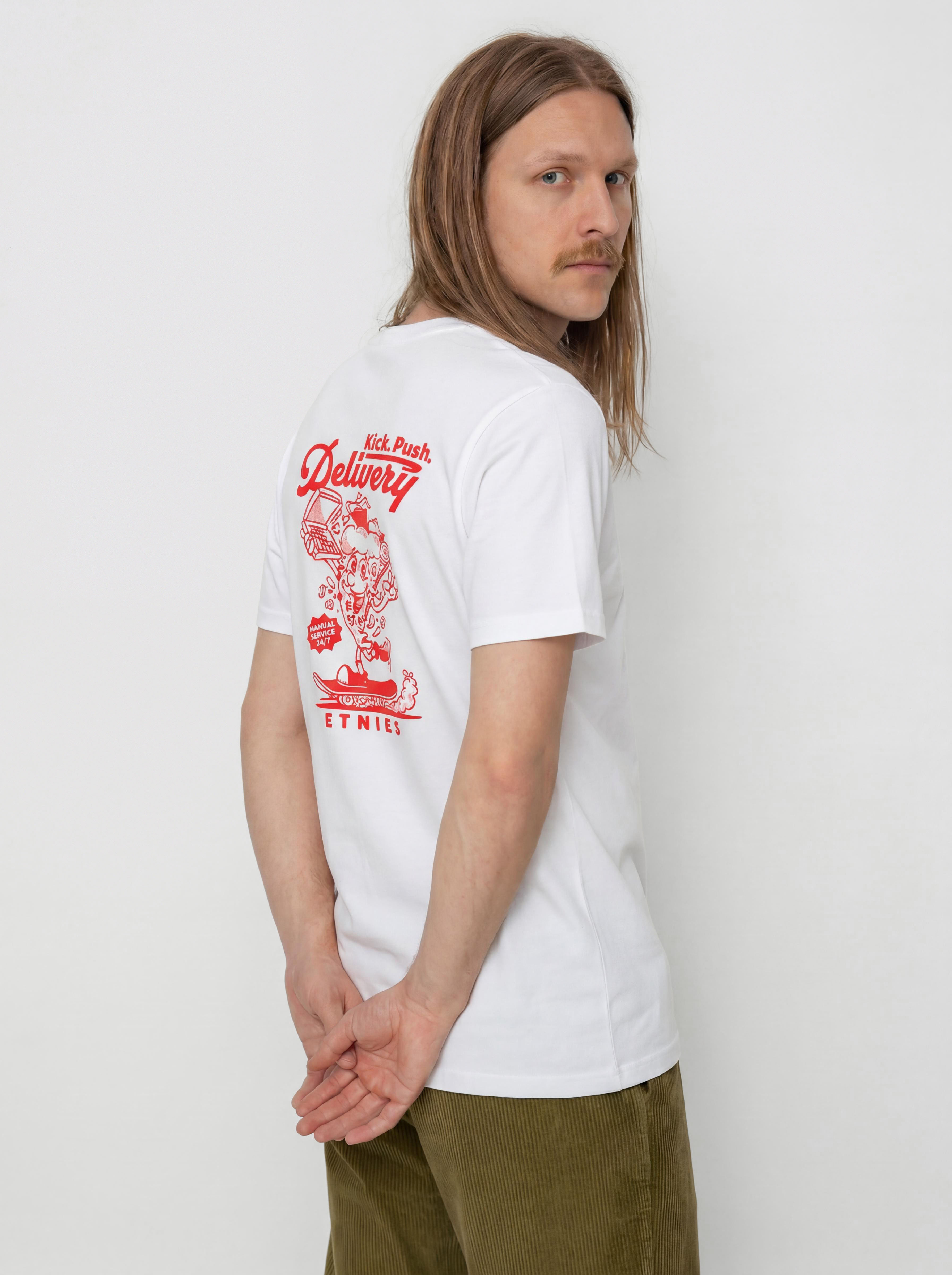 Etnies Kick Push T-Shirt (white/red)