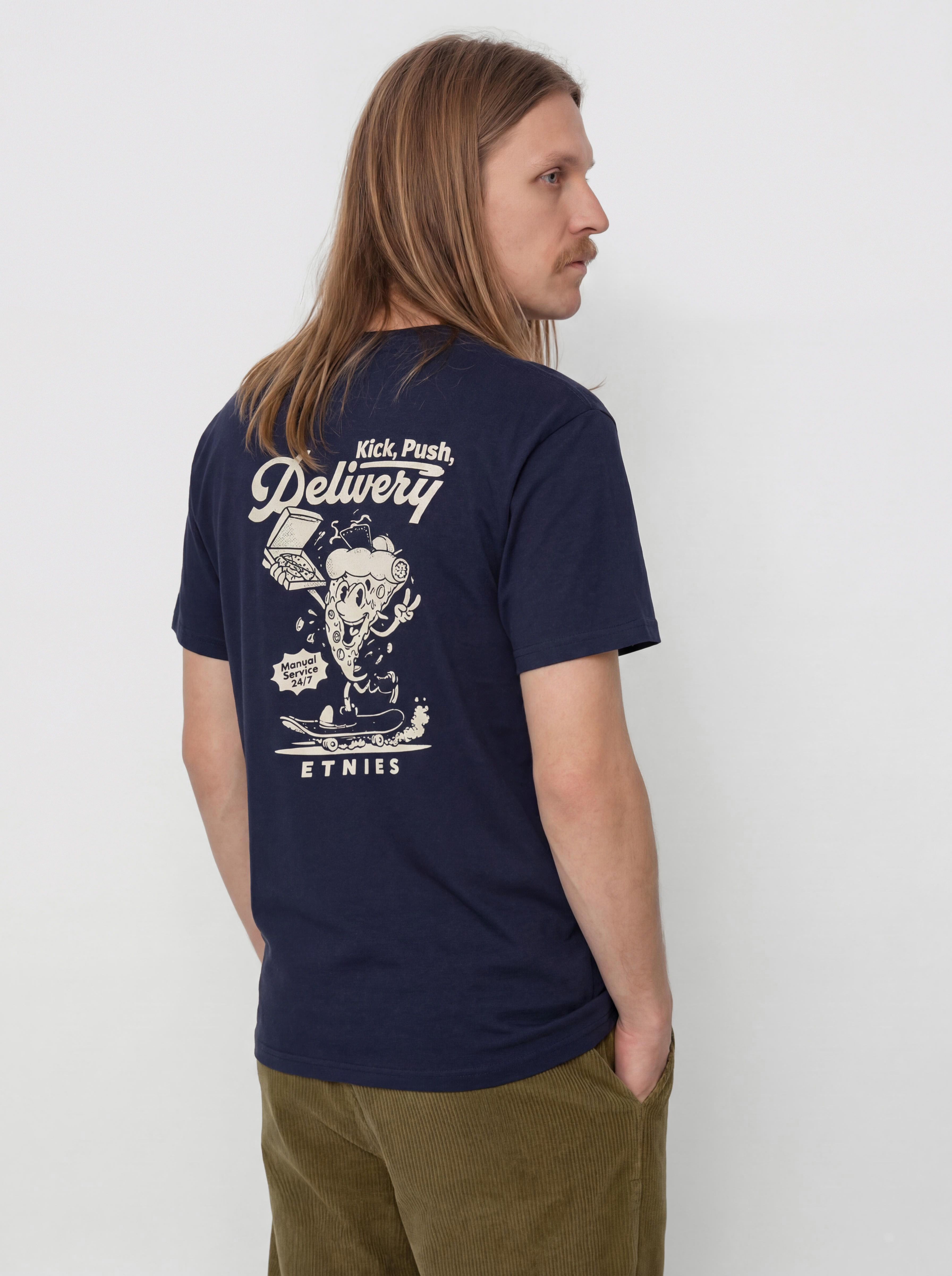 Etnies Kick Push T-Shirt (navy/tan)