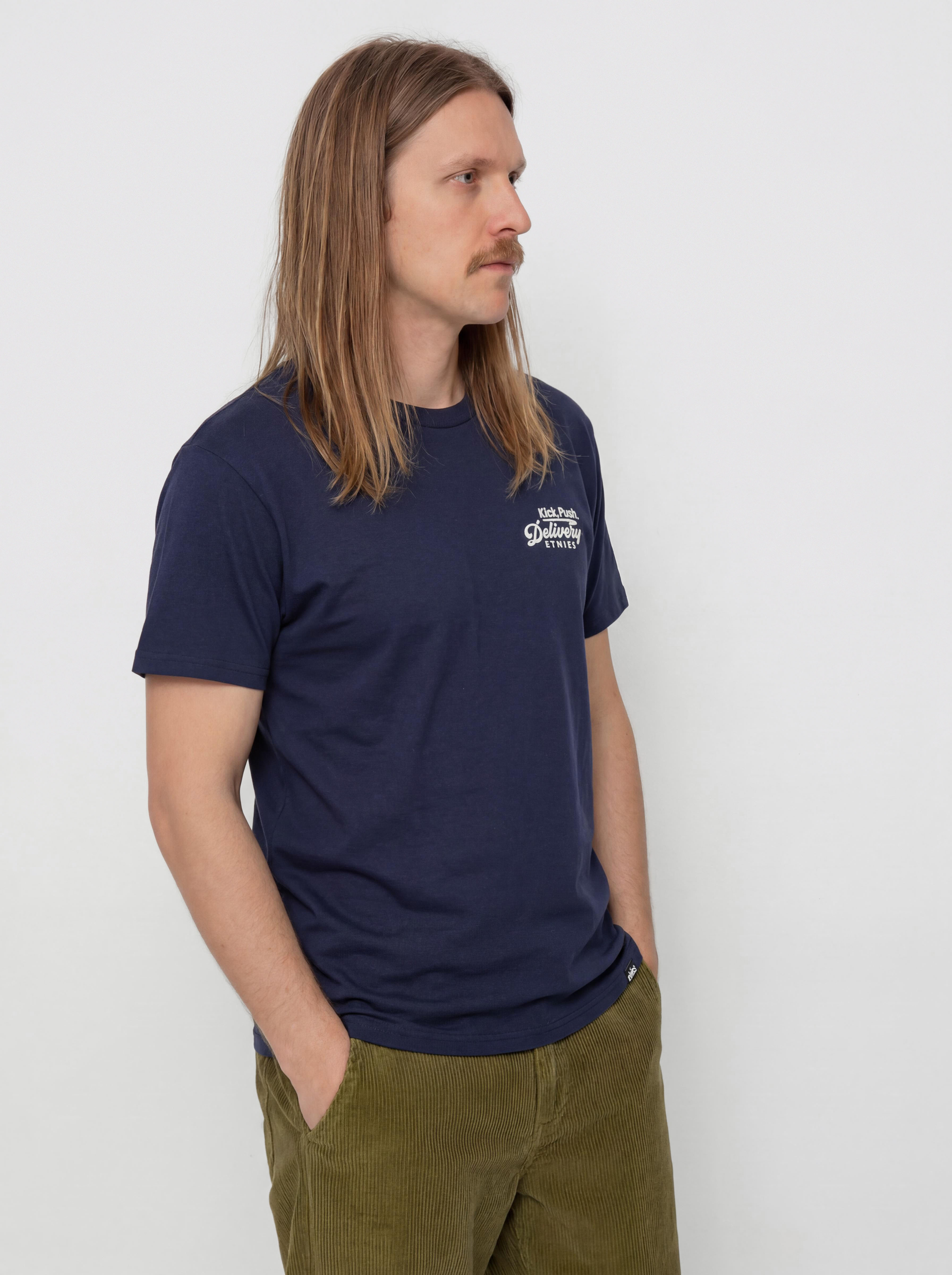 Etnies Kick Push T-Shirt (navy/tan)