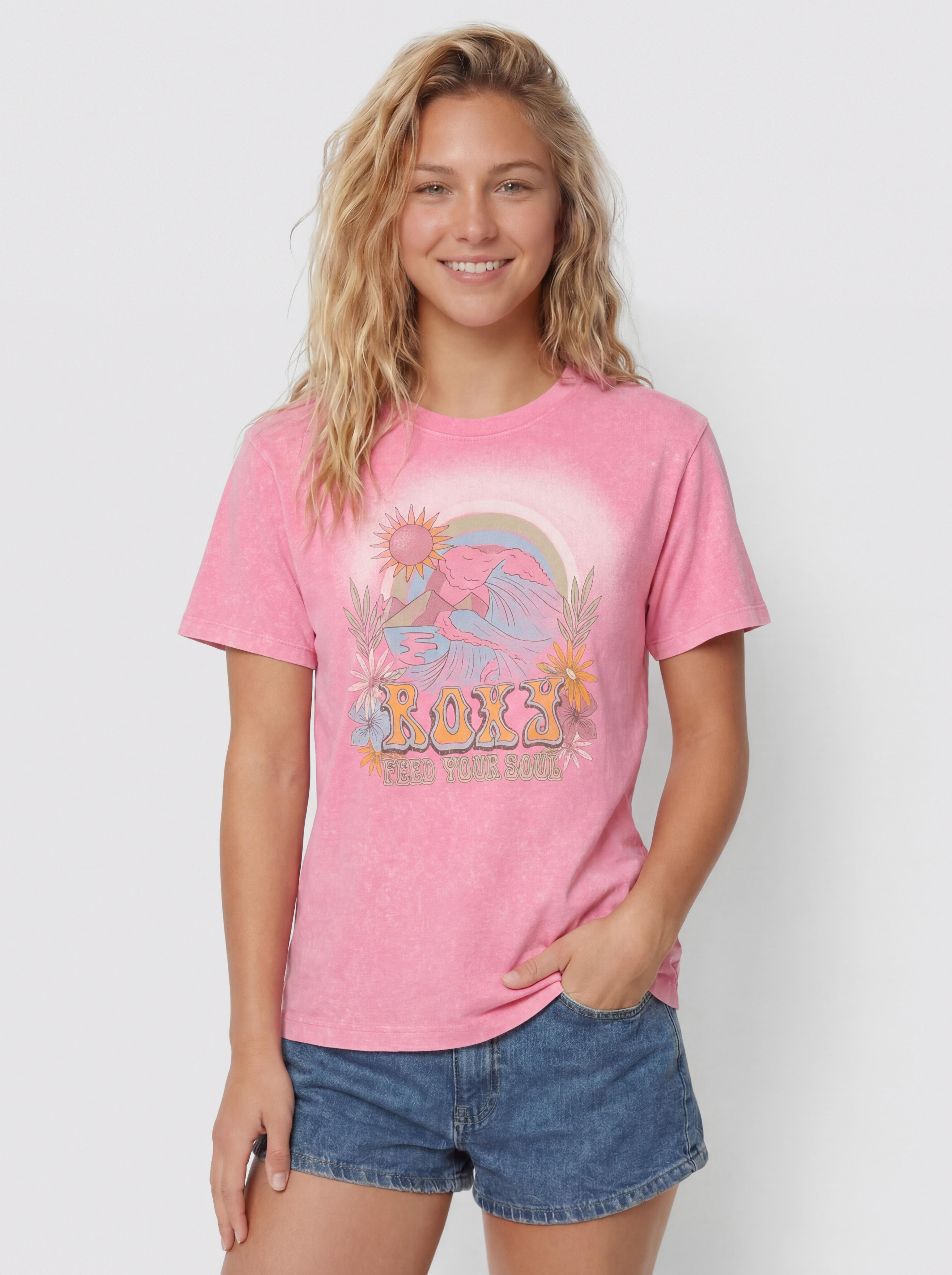 Roxy Sunnyoversize Optic Wash Wmn T-Shirt (pink cosmos)