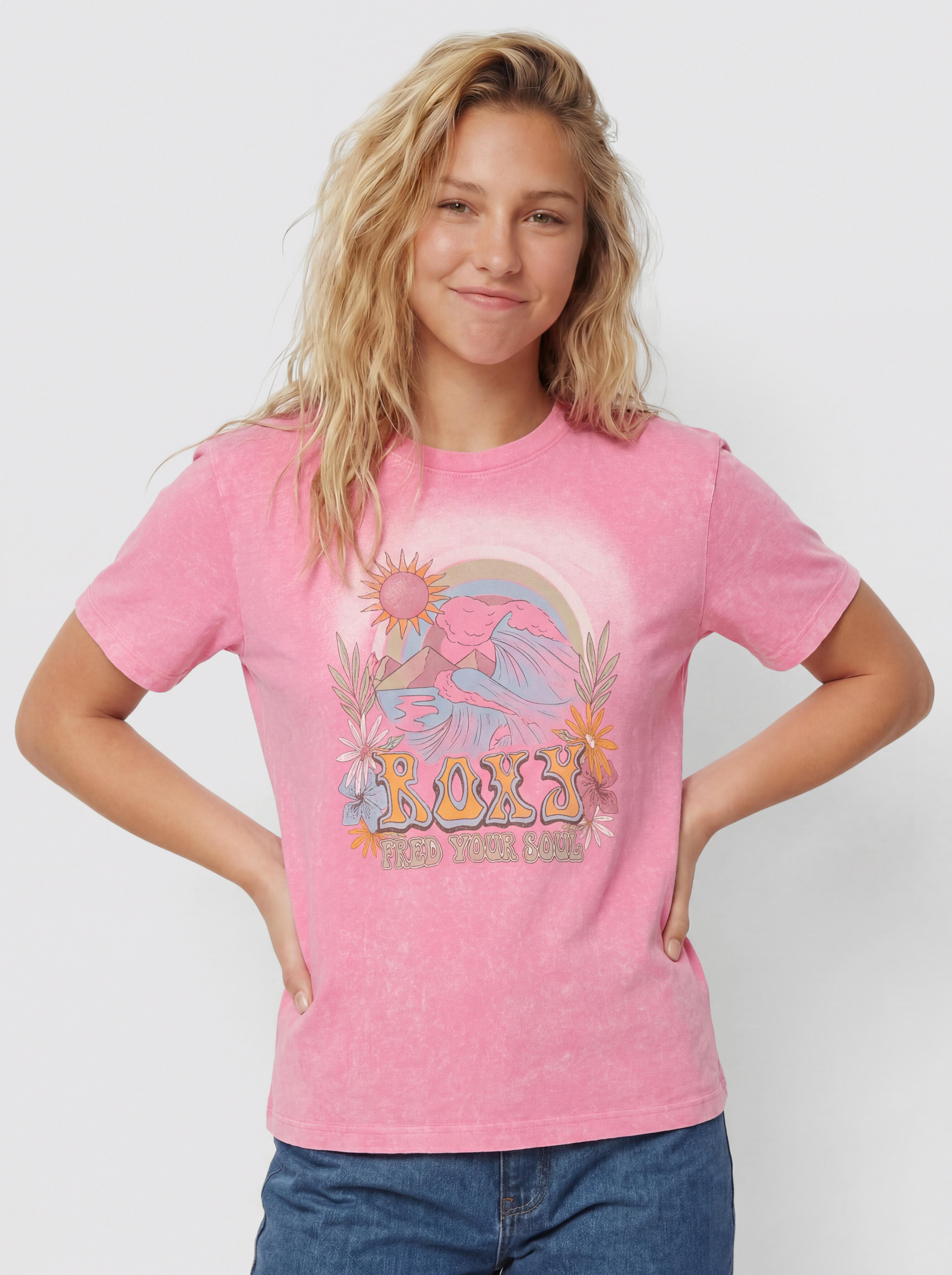 Roxy Sunnyoversize Optic Wash Wmn T-Shirt (pink cosmos)