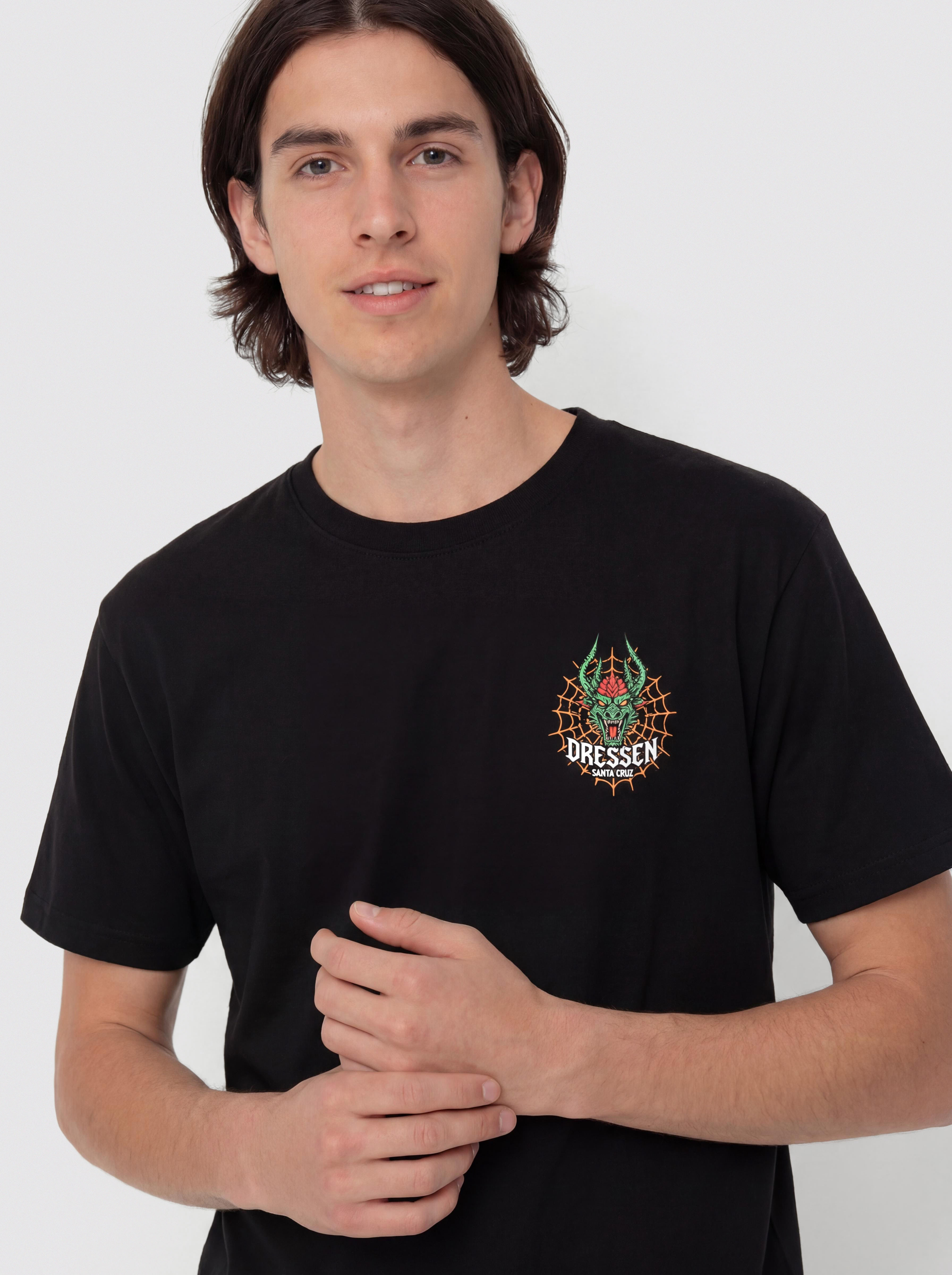 SS2006 クロス&ローズ　グラフィックTシャツ　2 Santa Cruz Dressen Rose Cross 2 T-Shirt - black (black)