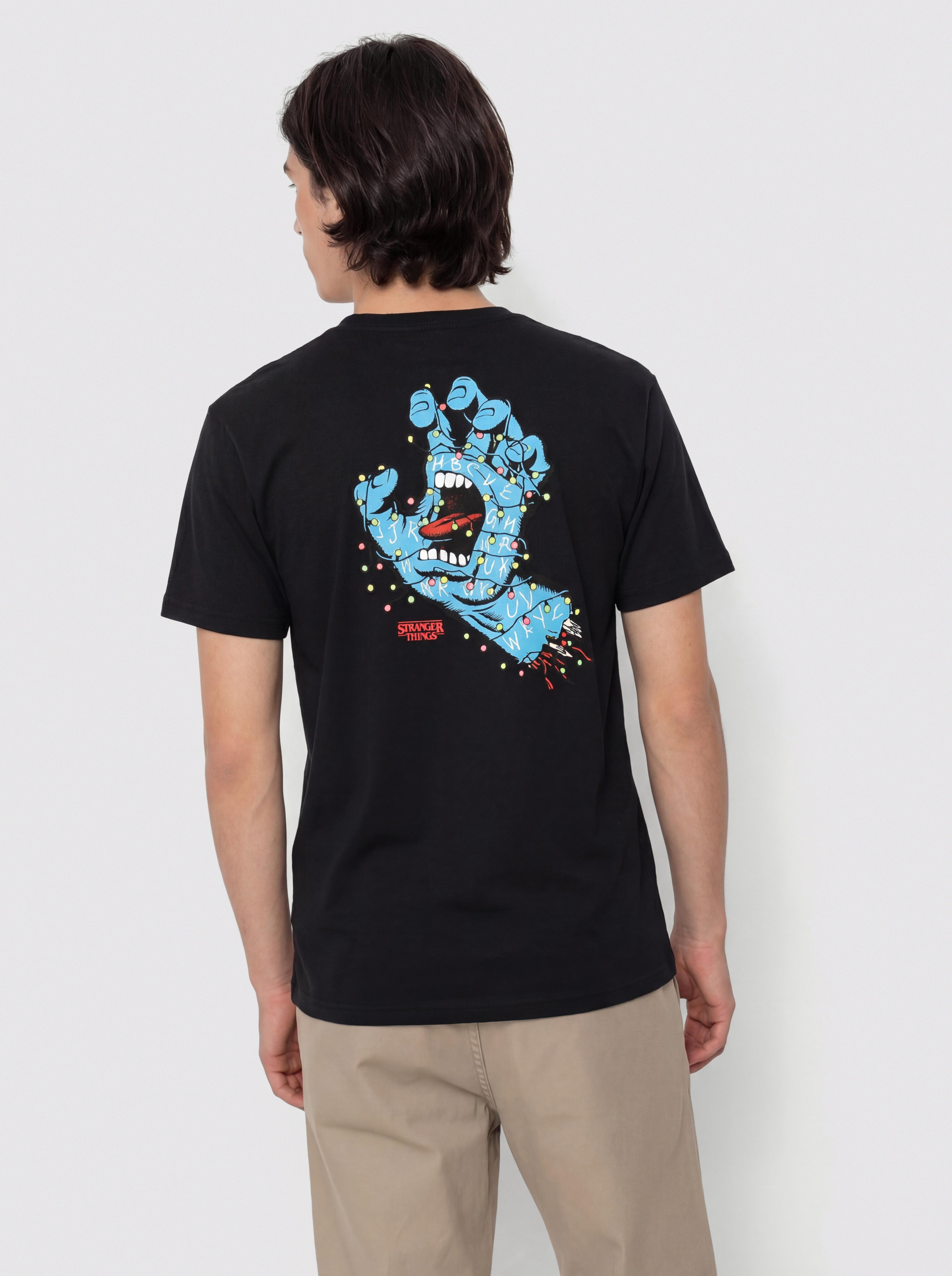 Santa Cruz X Stranger Things Screaming Lights T-Shirt (black)