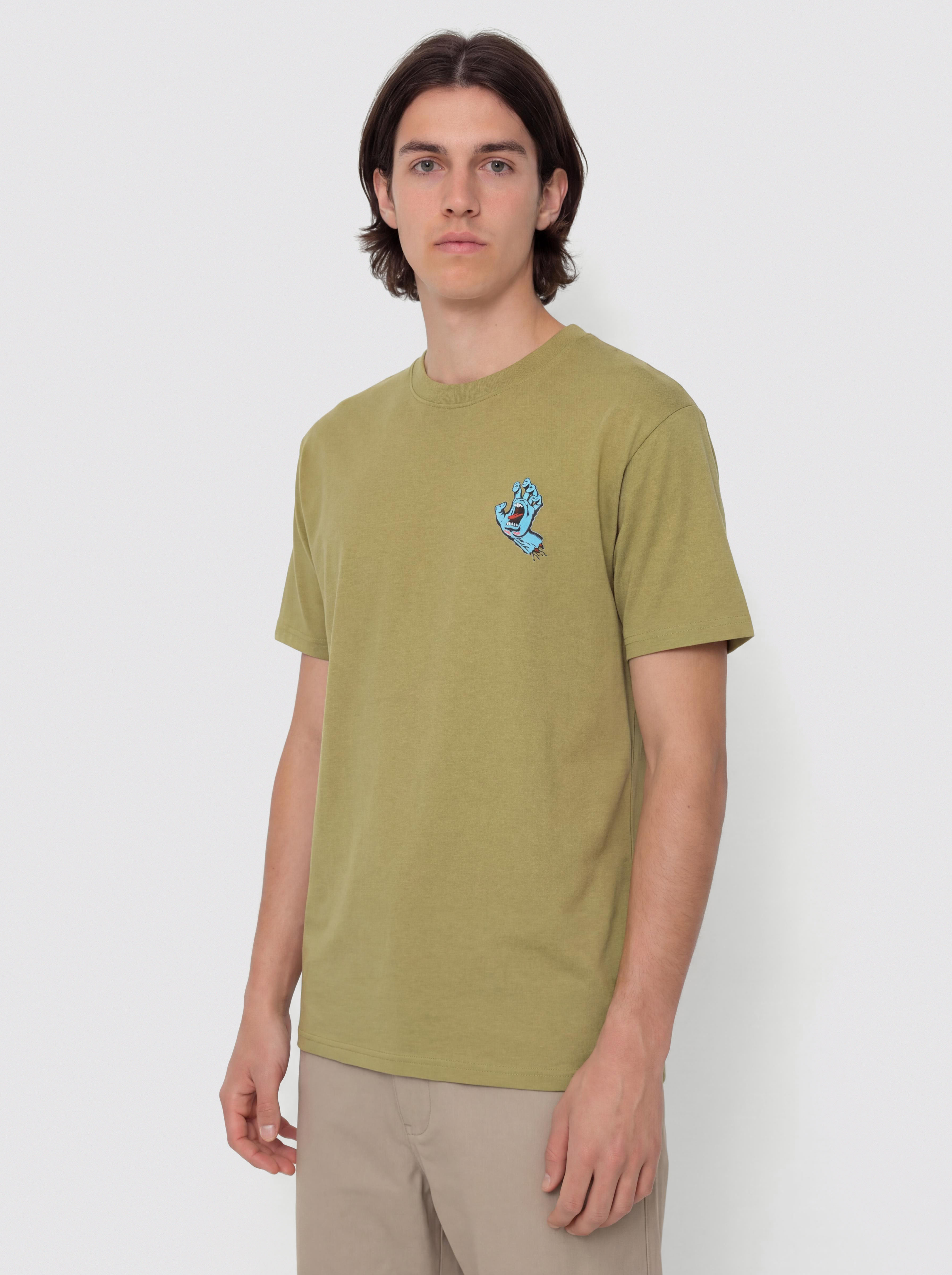 Santa Cruz T-Shirt Screaming Hand Chest - green (iguana)