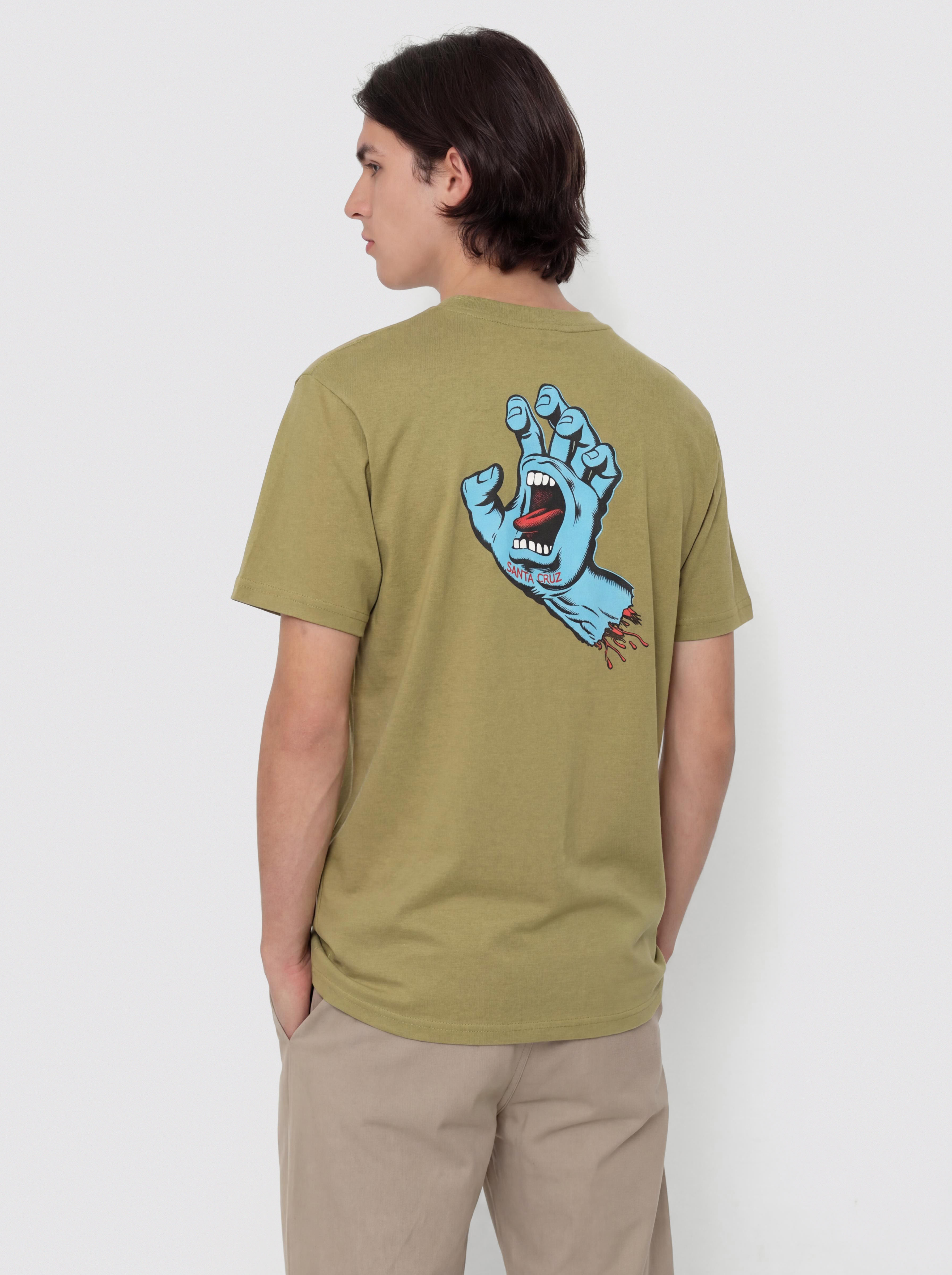 一真 /『SANTA CRUZ vol.01』Kazuma. Generich. Santa Cruz T-Shirt Screaming Hand Chest - green (iguana)